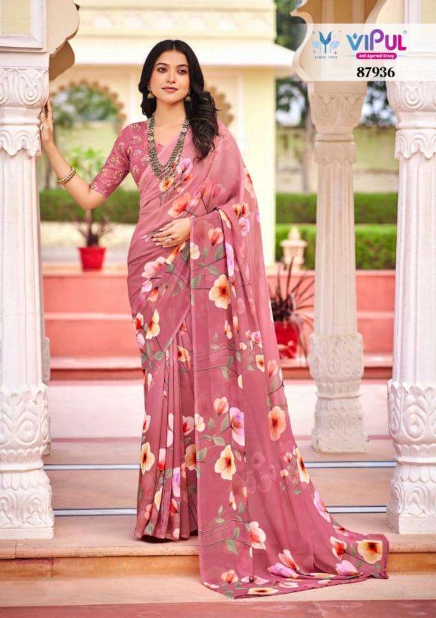 Vipul Presents Twisha 87930-87941 Unique Weightless Sarees Catalog Wholesaler And Exporter 