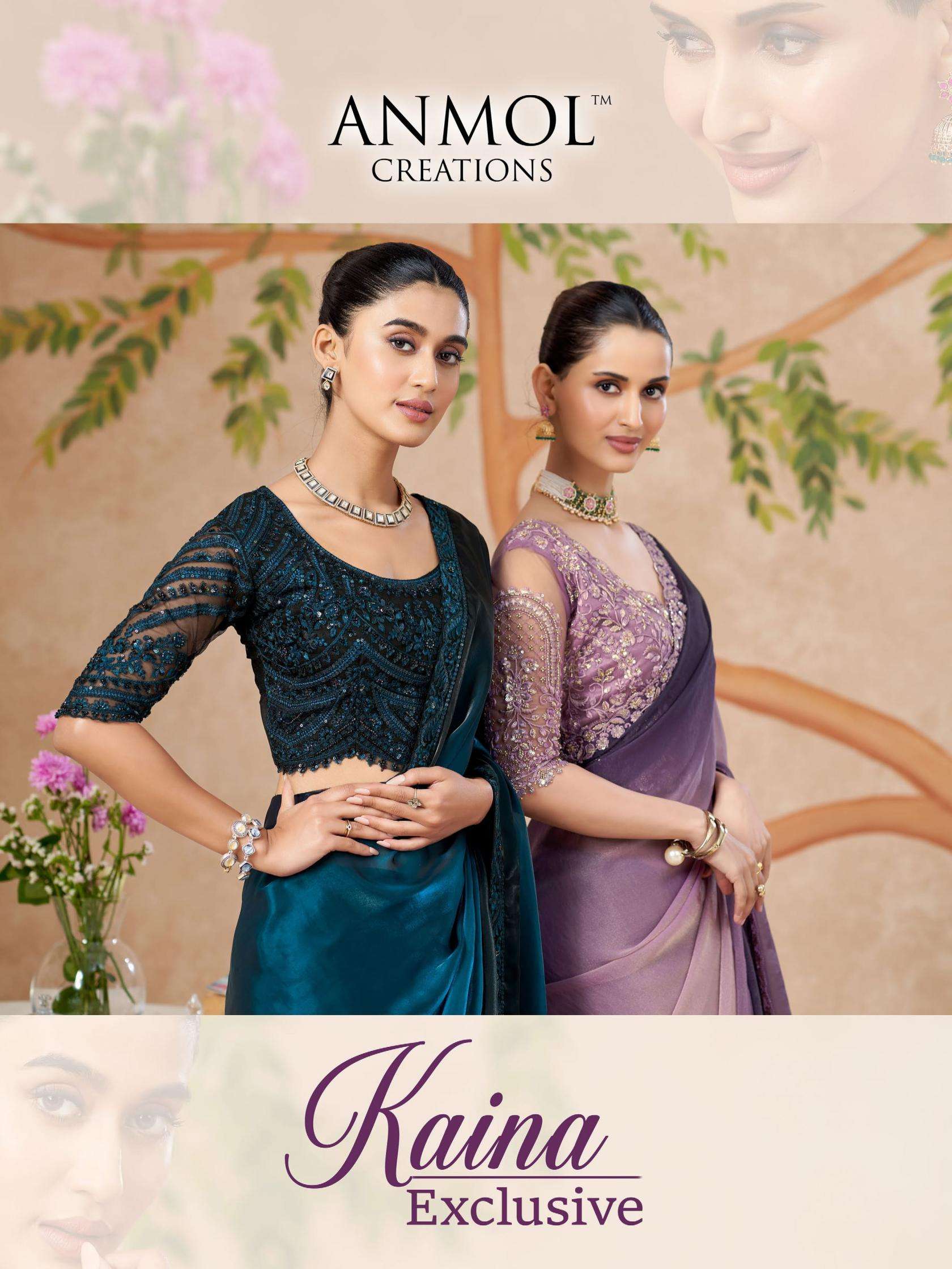Anmol Creation Presents Kaina Exclusive Fancy Party Wear Trendy Sarees Catalog Wholesaler And Exporter