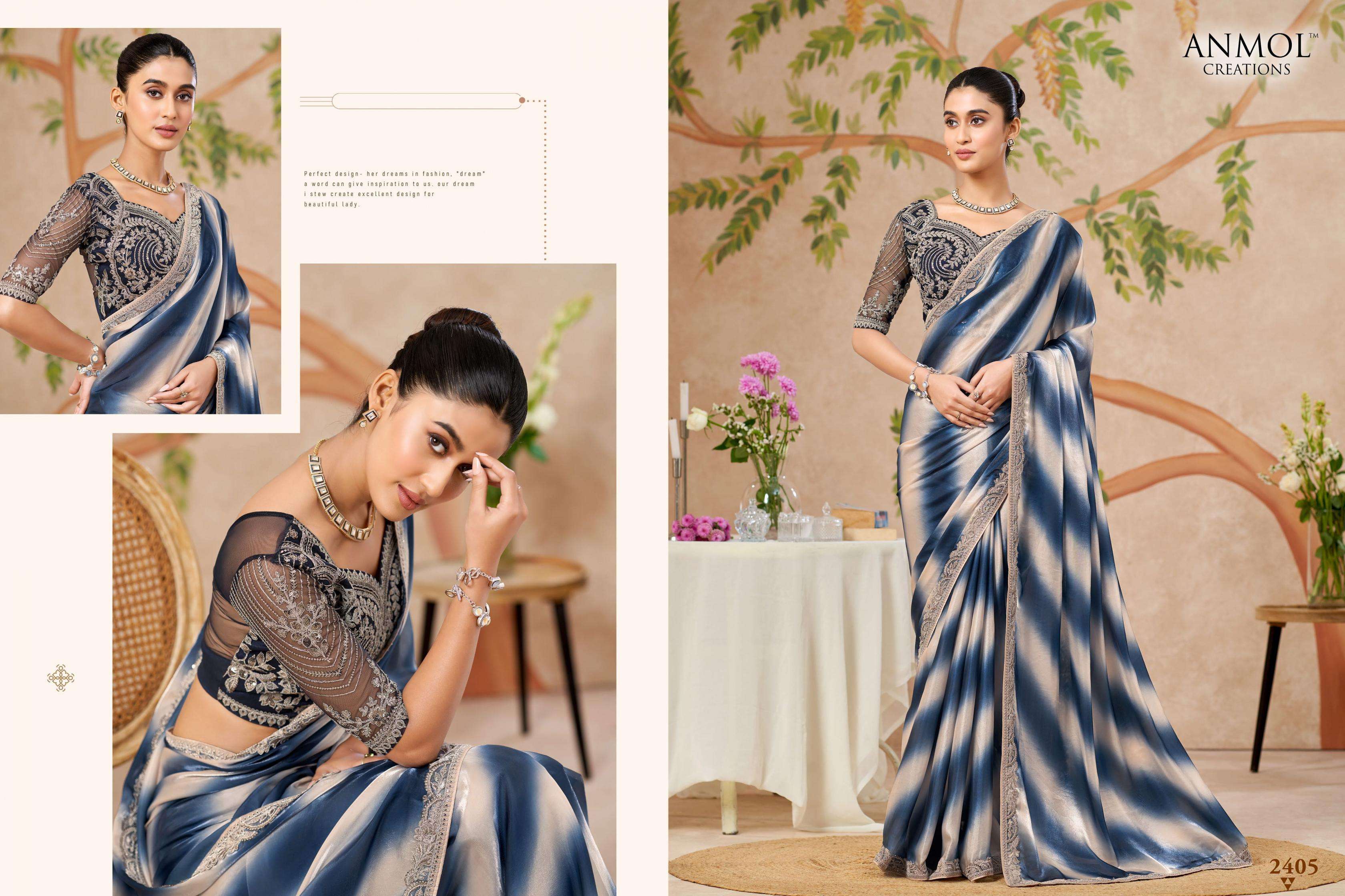 Anmol Creation Presents Kaina Exclusive Fancy Party Wear Trendy Sarees Catalog Wholesaler And Exporter