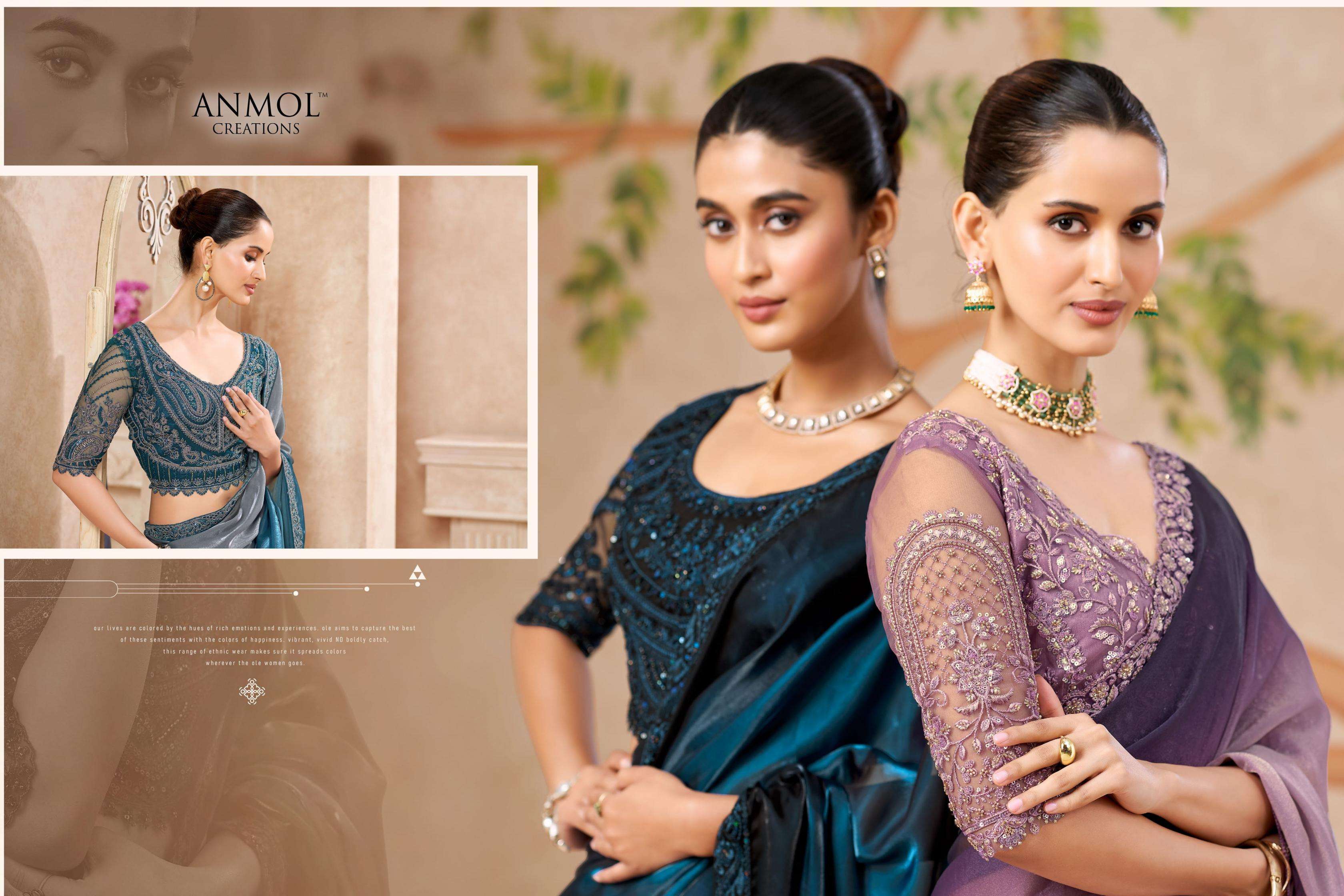 Anmol Creation Presents Kaina Exclusive Fancy Party Wear Trendy Sarees Catalog Wholesaler And Exporter