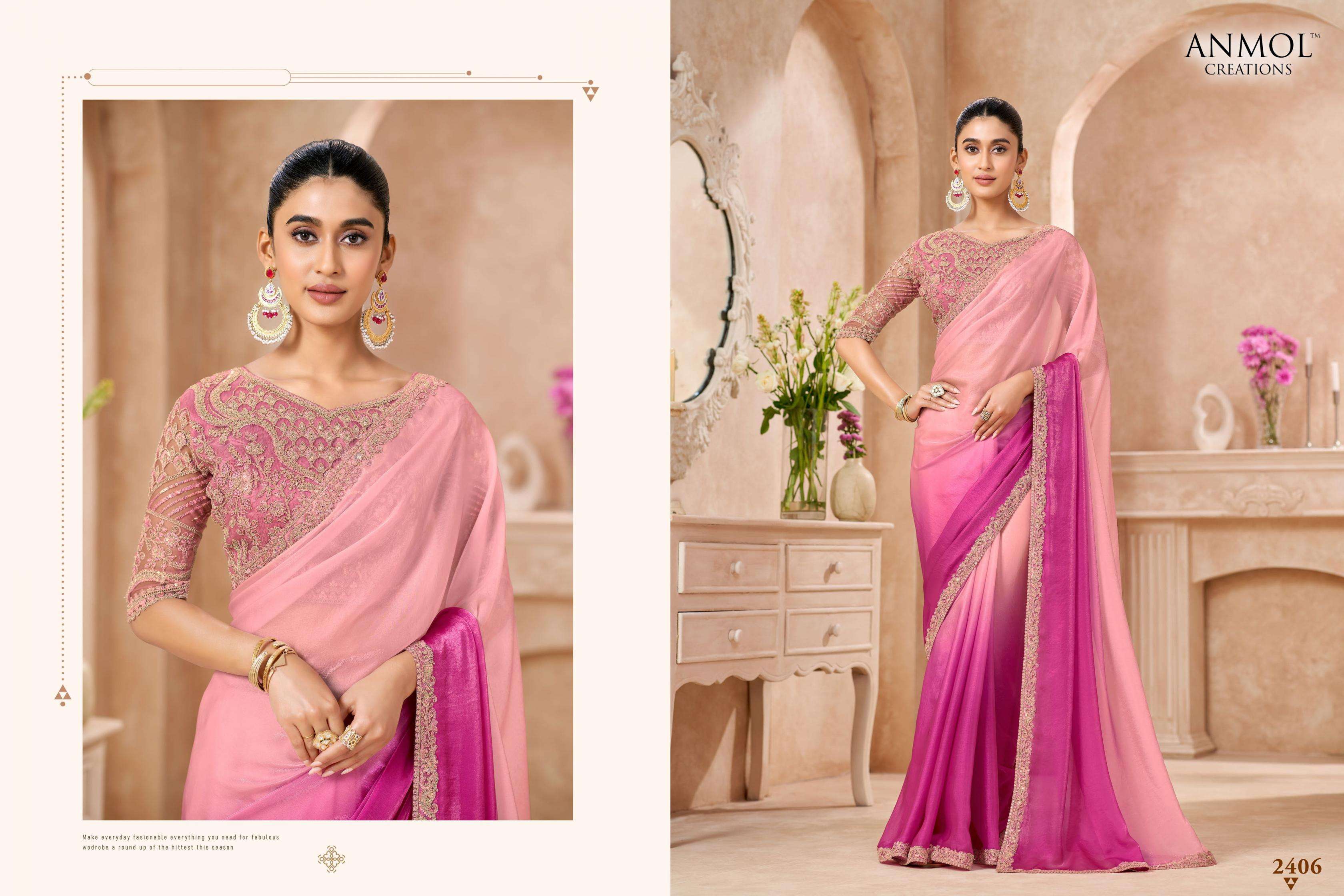 Anmol Creation Presents Kaina Exclusive Fancy Party Wear Trendy Sarees Catalog Wholesaler And Exporter