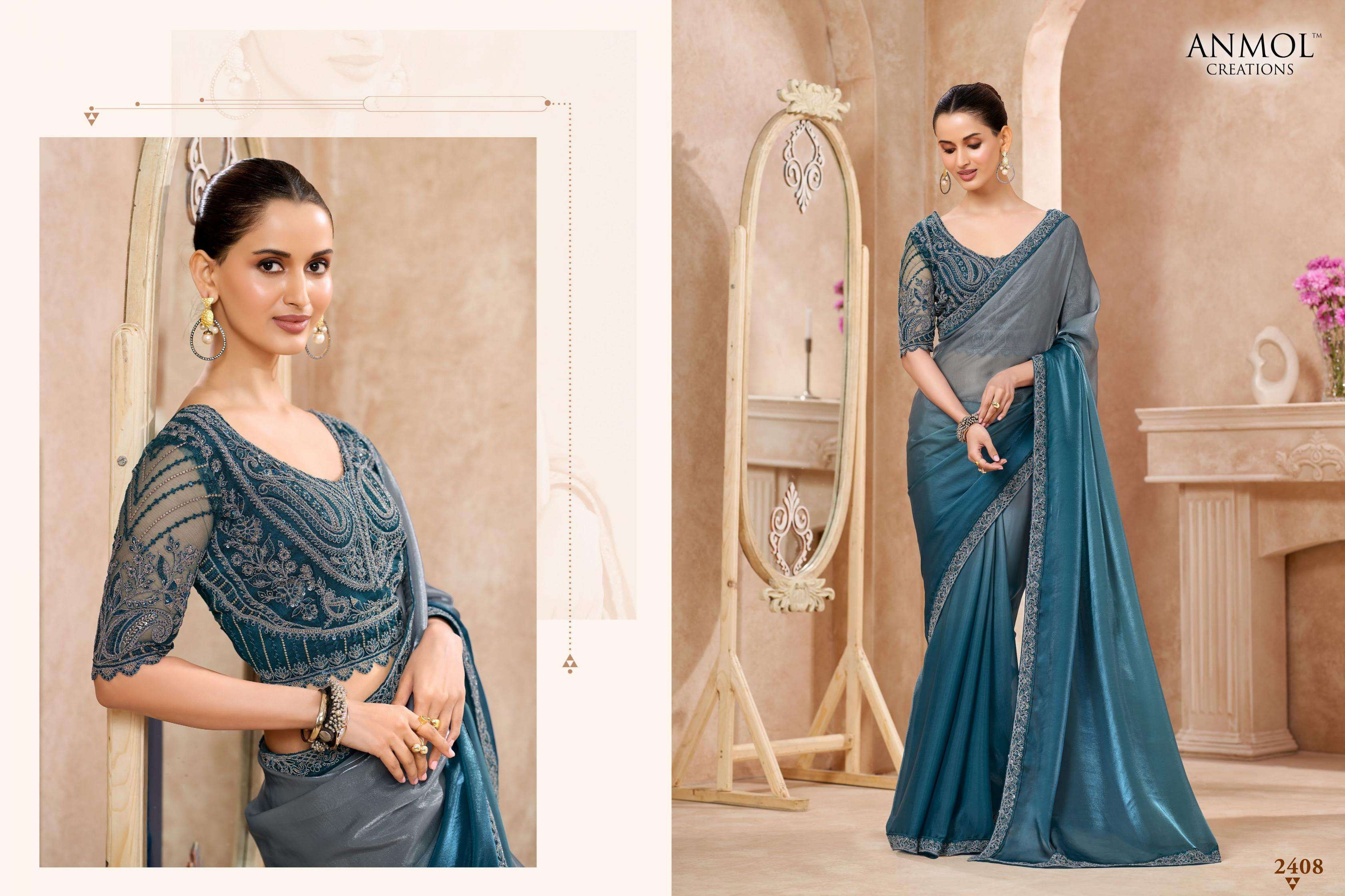 Anmol Creation Presents Kaina Exclusive Fancy Party Wear Trendy Sarees Catalog Wholesaler And Exporter