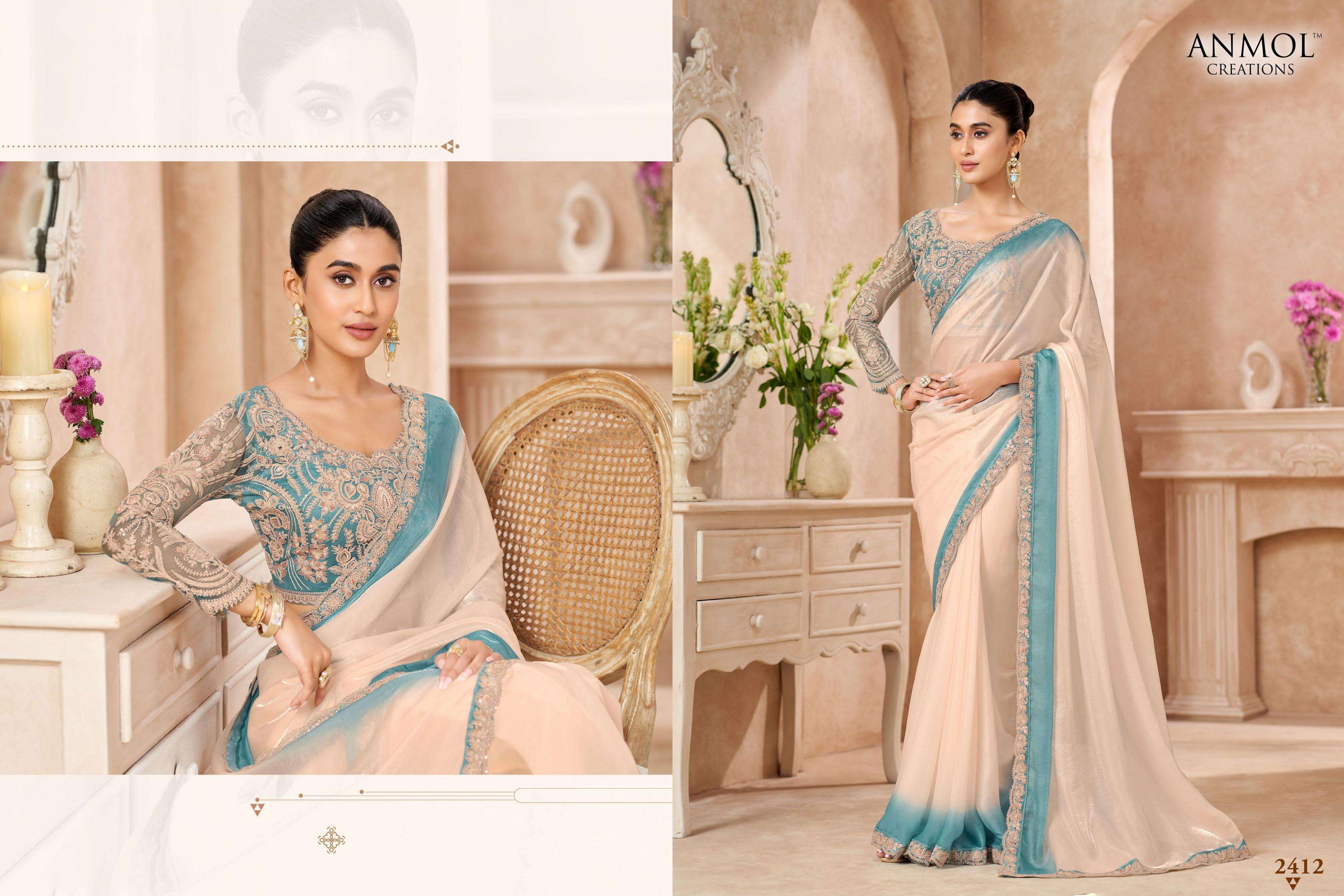 Anmol Creation Presents Kaina Exclusive Fancy Party Wear Trendy Sarees Catalog Wholesaler And Exporter
