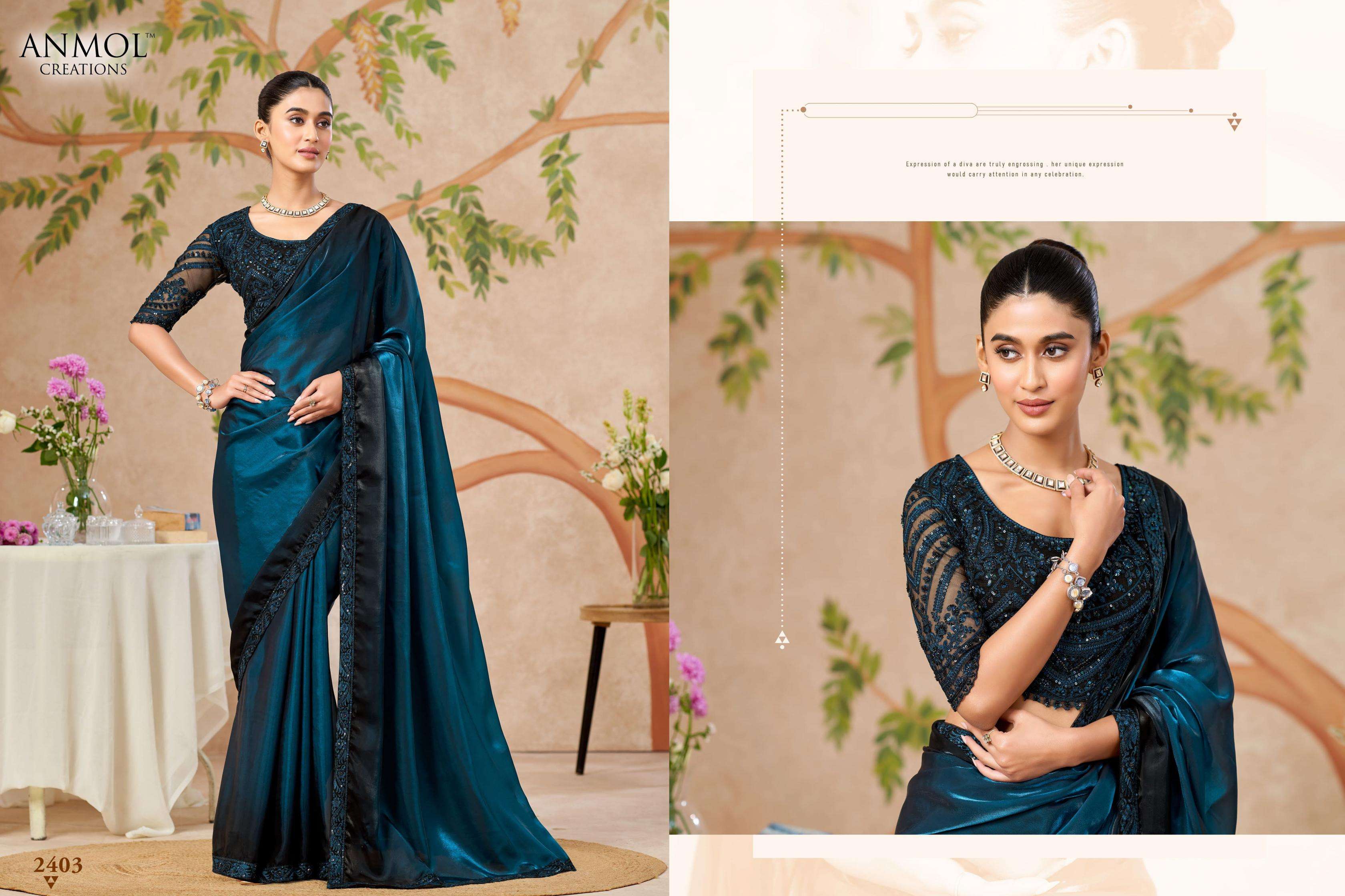 Anmol Creation Presents Kaina Exclusive Fancy Party Wear Trendy Sarees Catalog Wholesaler And Exporter