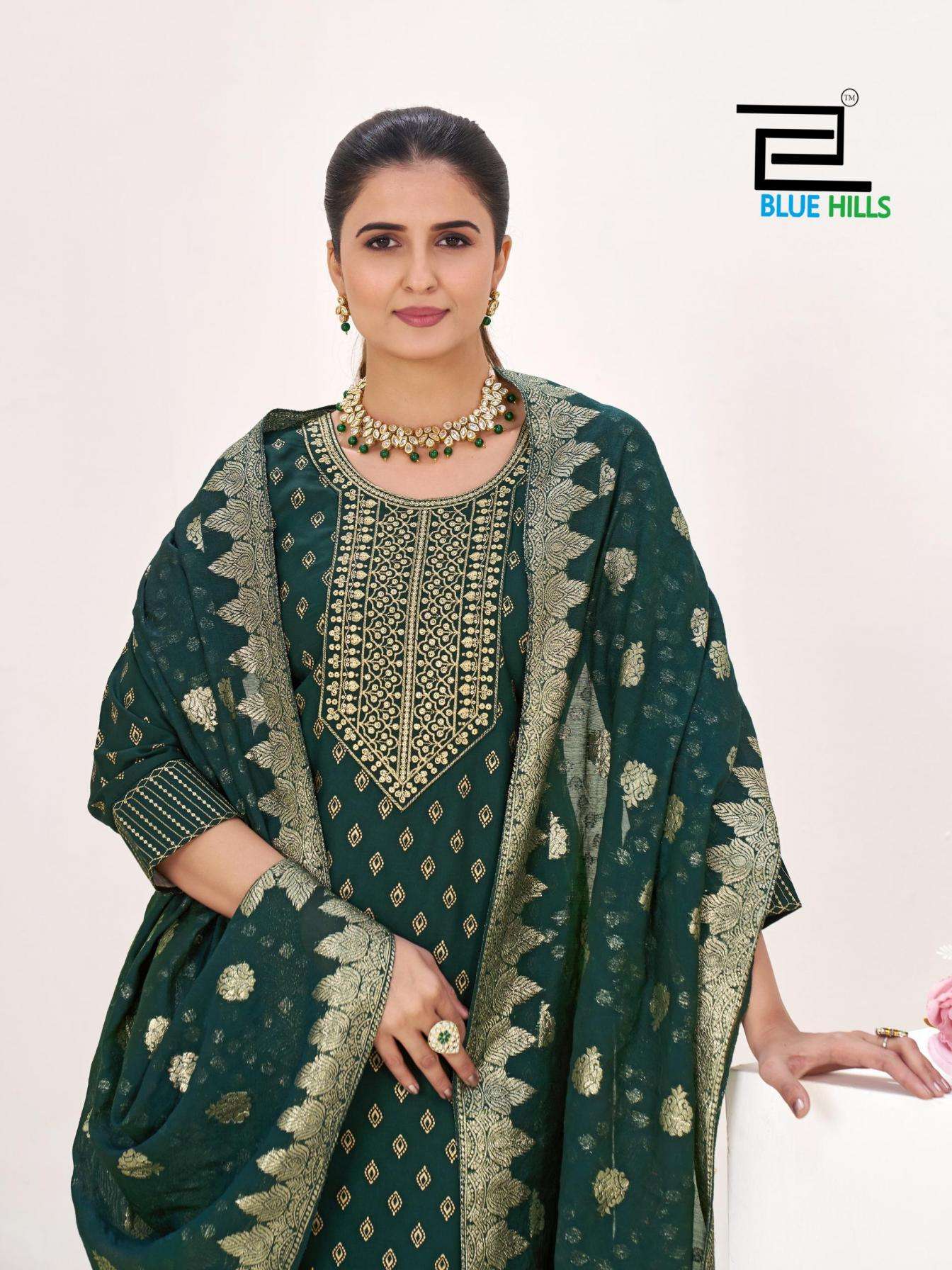 blue hills presents aisha vol 1 rayon readymade shop trendy plus size 3pcs dress