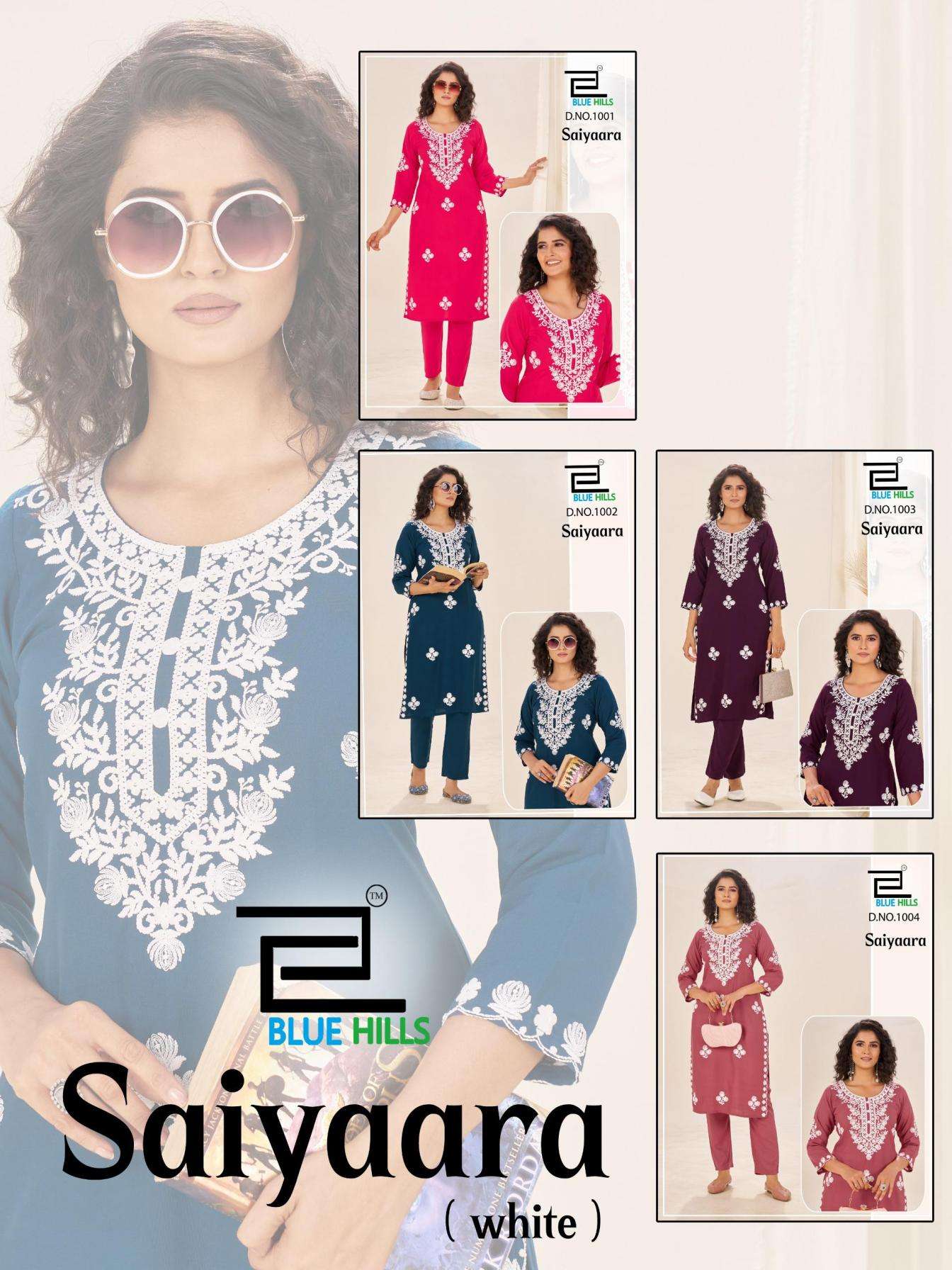 blue hills presents saiyaara rayon full stitch big size kurti with pant catalog
