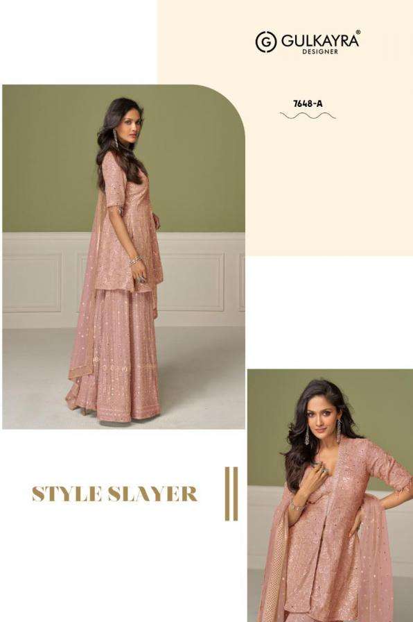 Gulkayra Designer Presents Aashvi Georgette Full Stitch Plazzo Salwar Suits Catalog Wholesaler And Exporter 