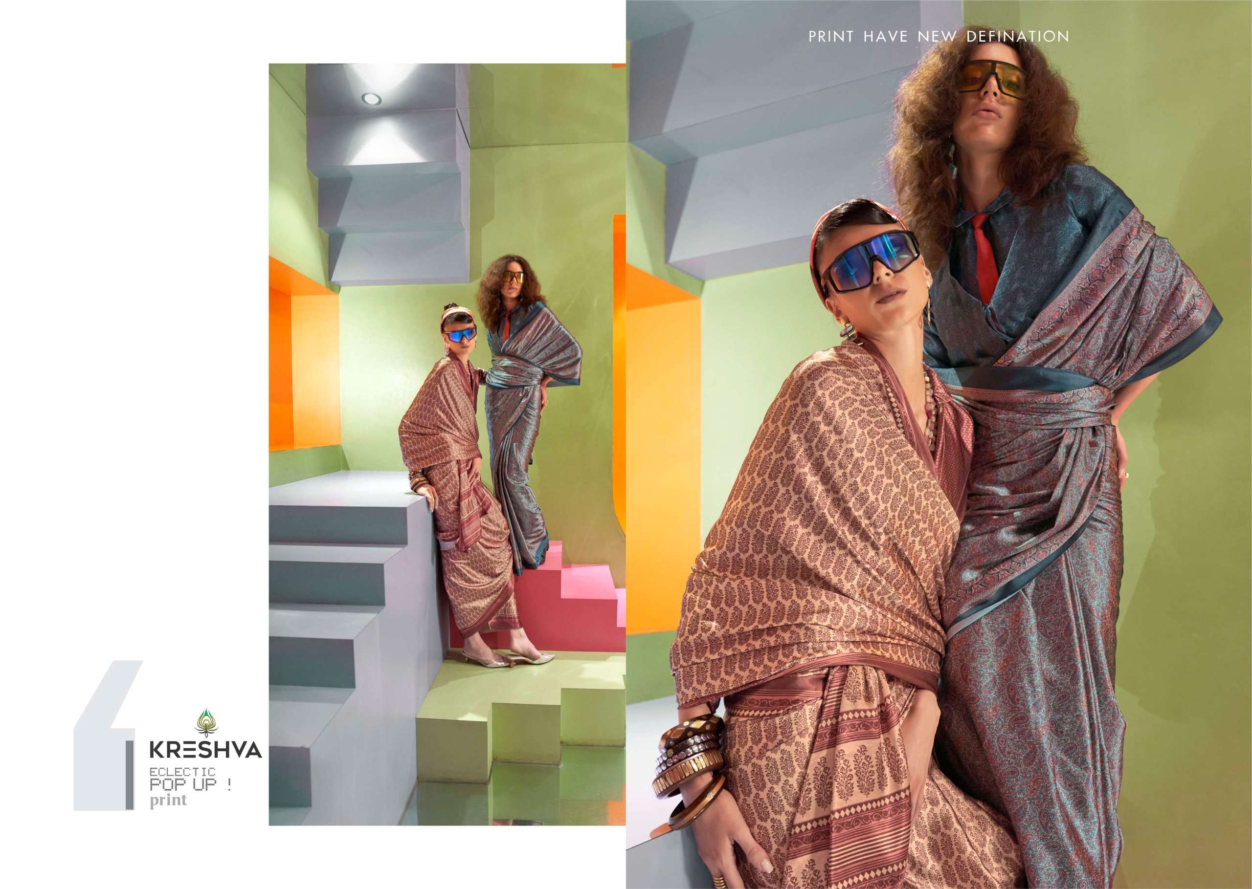 Kreshva Presents Silkina Super Spanish Satin Shop Trendy Sarees Catalog Wholesaler And Exporter 