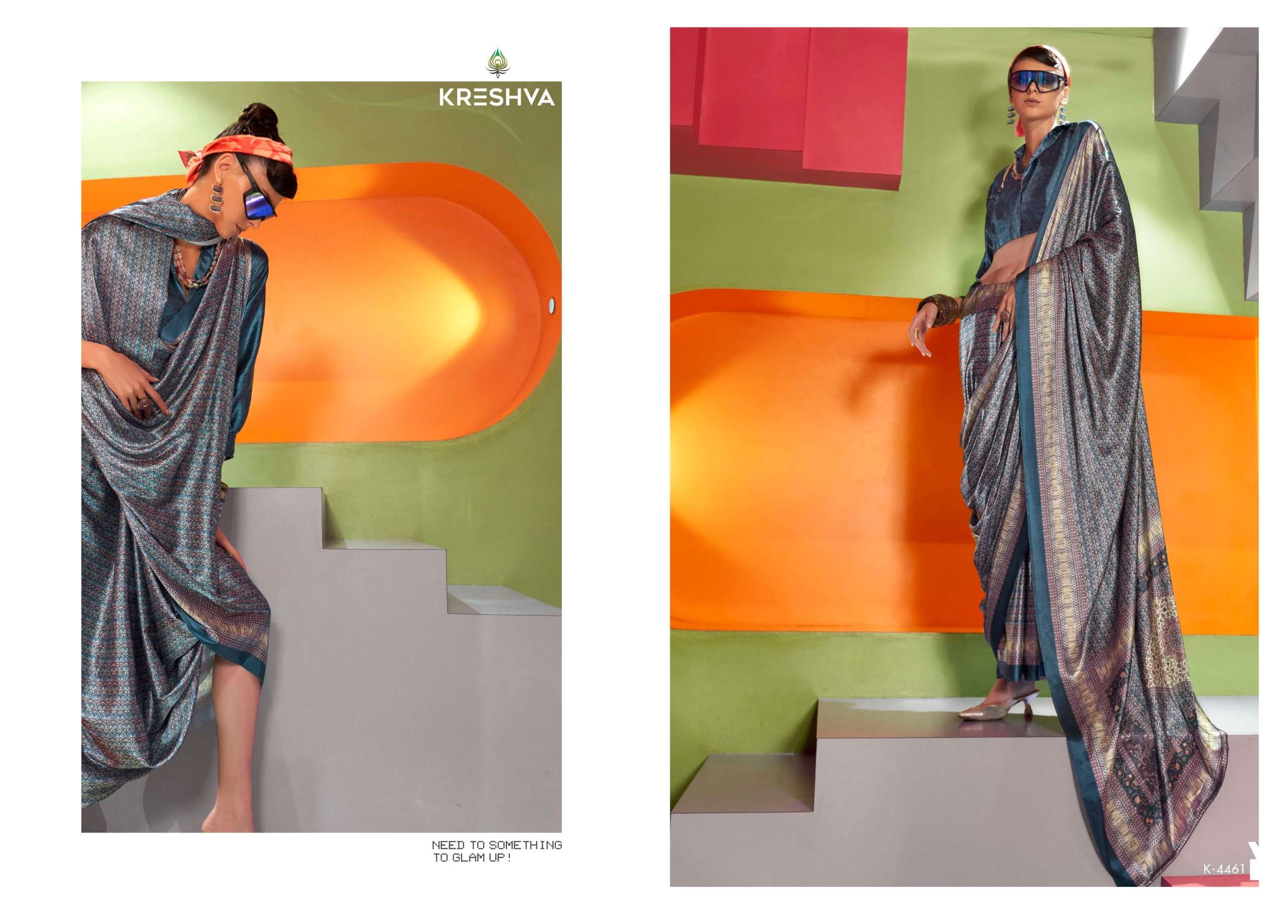 Kreshva Presents Silkina Super Spanish Satin Shop Trendy Sarees Catalog Wholesaler And Exporter 