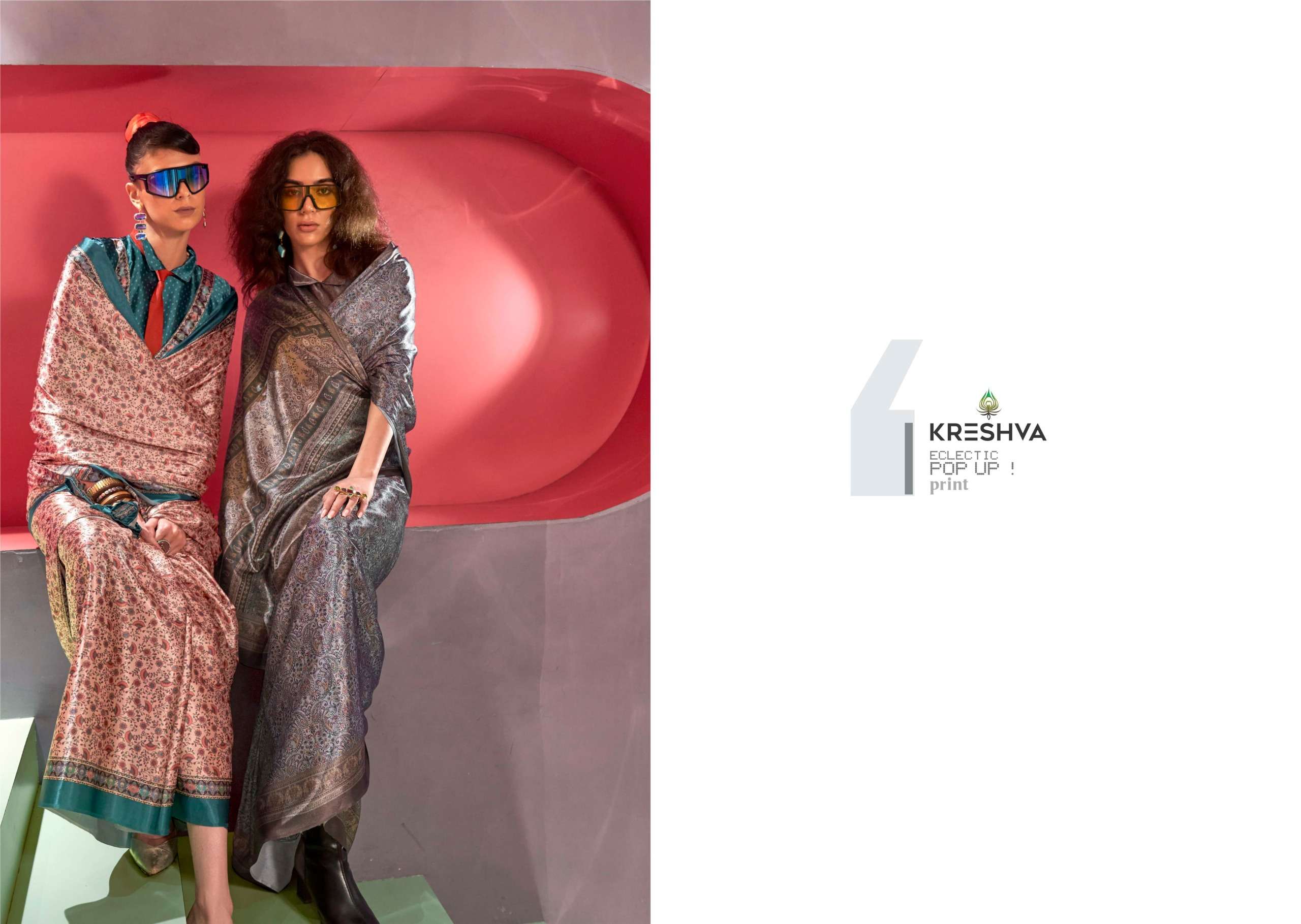 Kreshva Presents Silkina Super Spanish Satin Shop Trendy Sarees Catalog Wholesaler And Exporter 