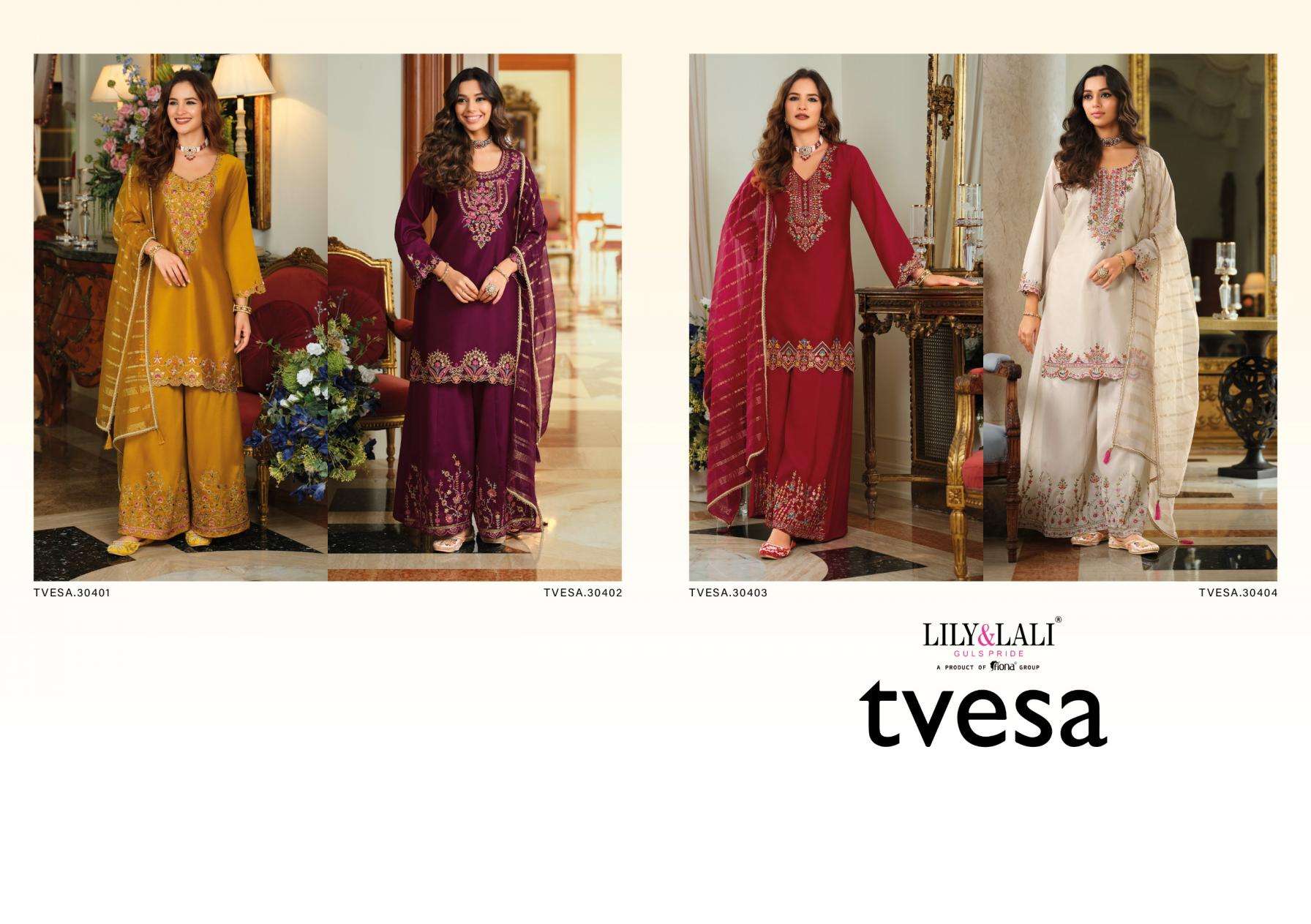 Lily & Lali Presents Tvesa Silk Readymade Designer Plazzo Kurtis Catalog Wholesaler And Exporter In Surat 