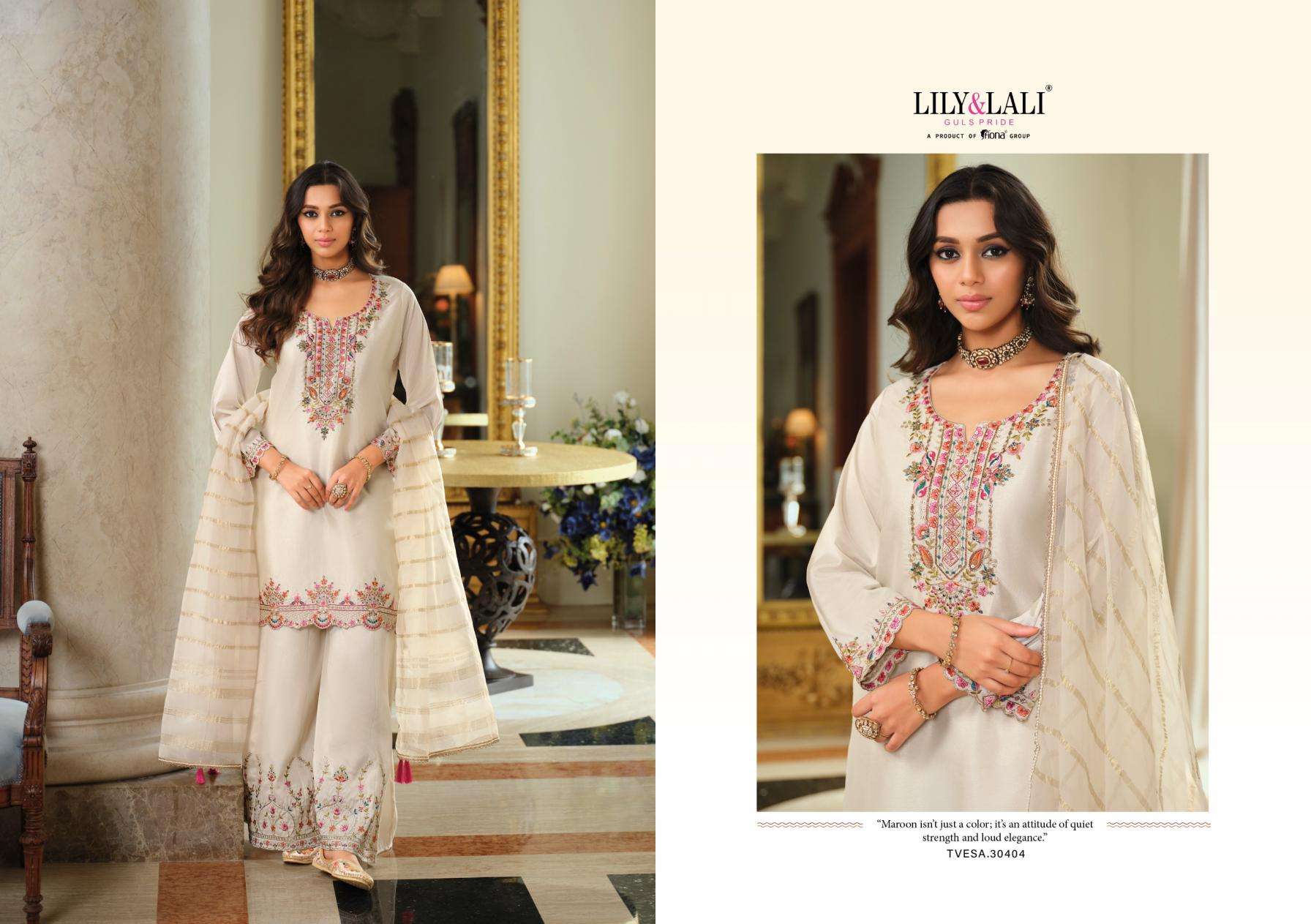 Lily & Lali Presents Tvesa Silk Readymade Designer Plazzo Kurtis Catalog Wholesaler And Exporter In Surat 