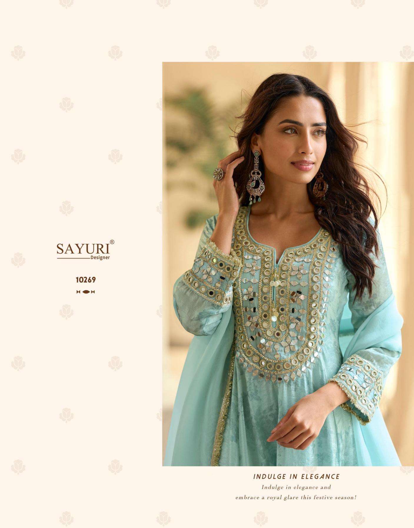 Sayuri Designer Presents Mirror Simar Silk Readymade Premium Plazzo Salwar Suits Catalog Wholesaler And Exporter 