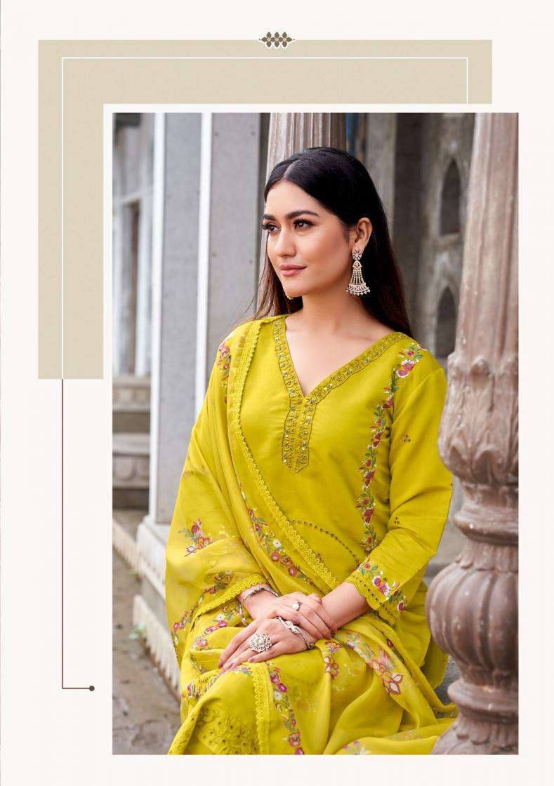 Wooglee Presents Poorvika Mull chanderi readymade unique 3pcs Kurtis Catalog Wholesaler And Exporter In Surat 