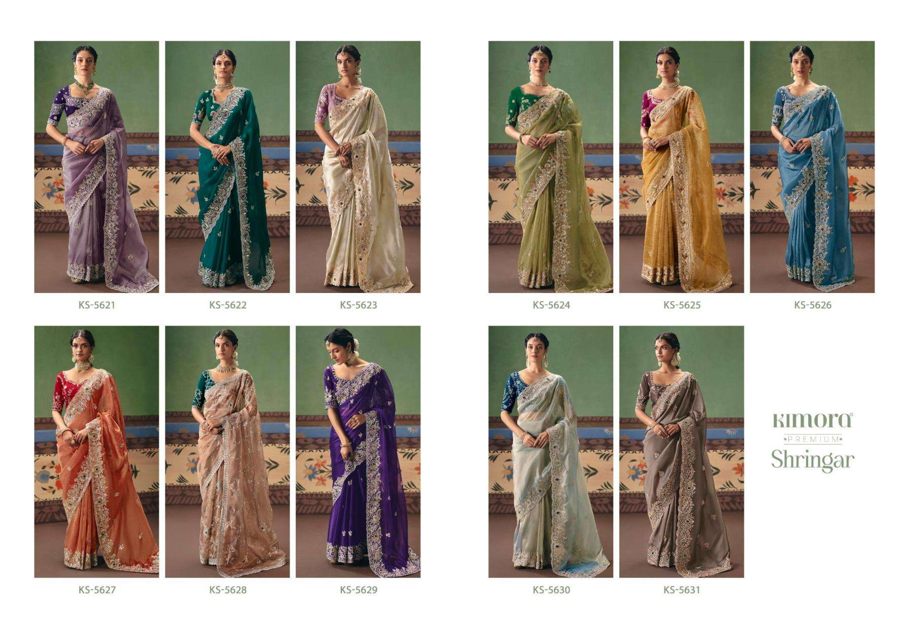 kimora presents shringar vol 14 5621-5631 premium sarees catalog collection