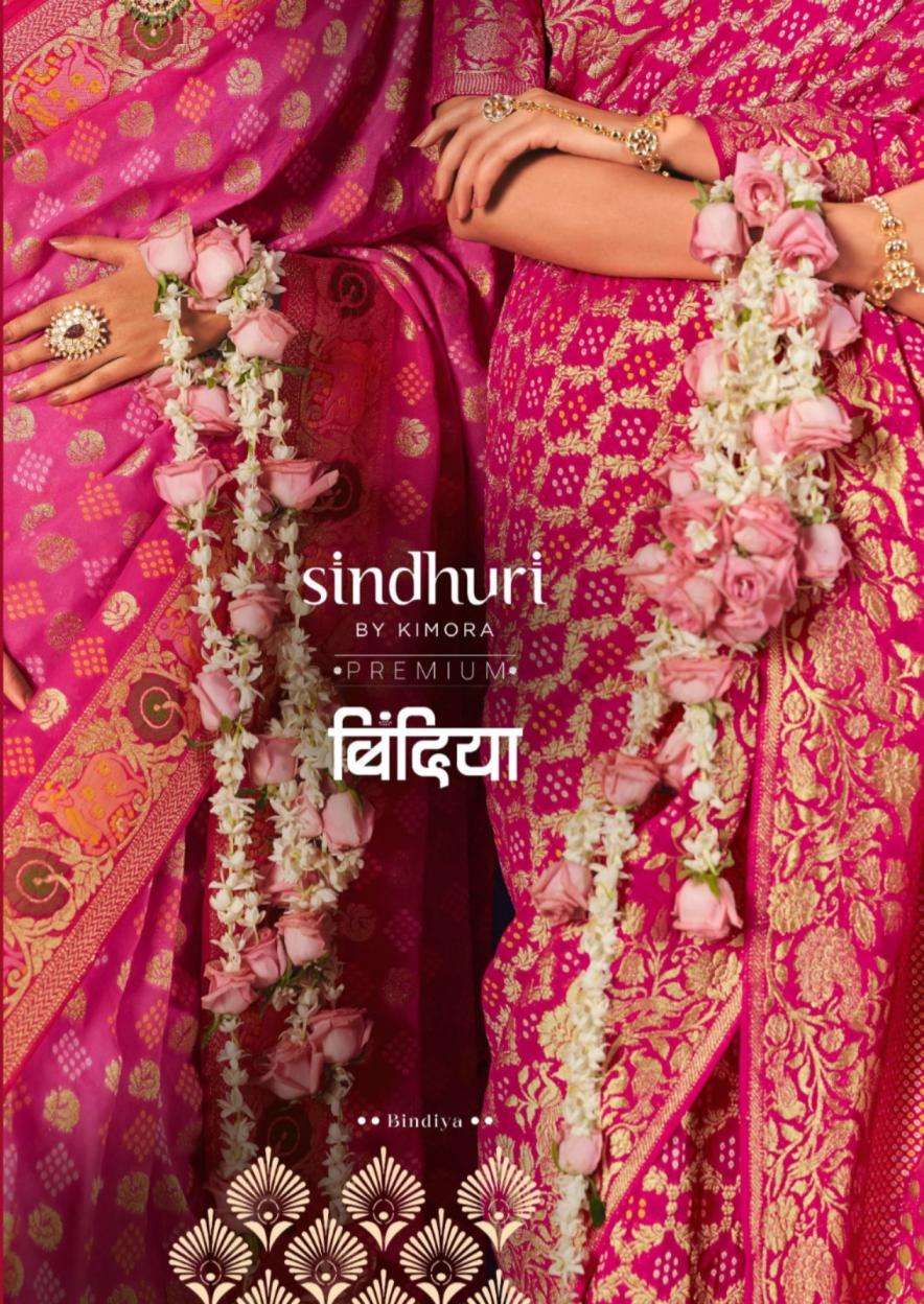 kimora sindhuri premium bindiya 481-491 khadi georgette stylish sarees catalog collection