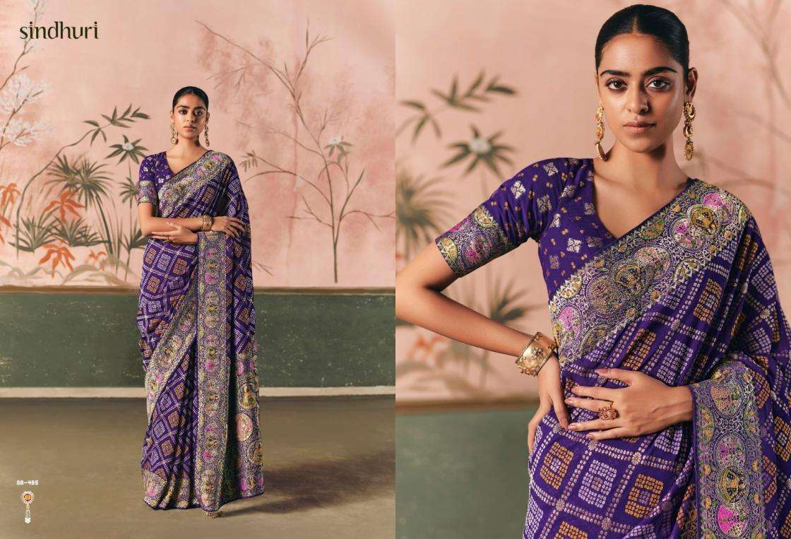 kimora sindhuri premium bindiya 481-491 khadi georgette stylish sarees catalog collection