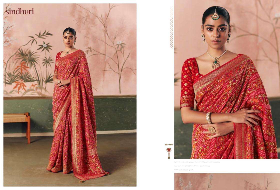 kimora sindhuri premium bindiya 481-491 khadi georgette stylish sarees catalog collection