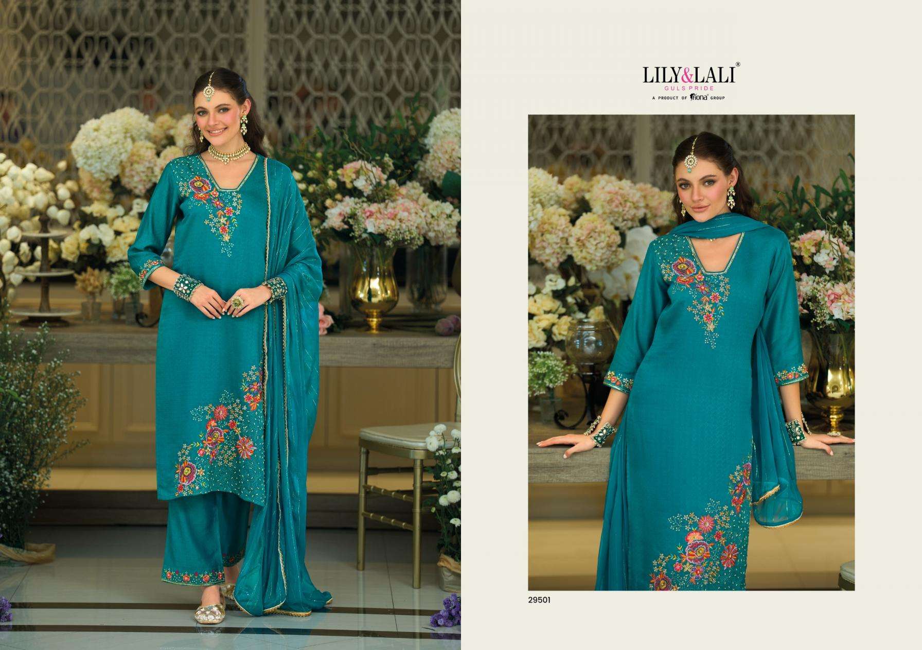 Lily & Lali Presents Dedaar Viscose Silk Premium Readymade 3pcs Dress Catalog Wholesaler And Exporter 