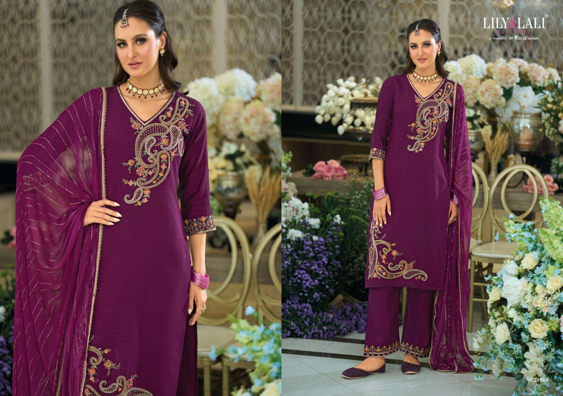 Lily & Lali Presents Dedaar Viscose Silk Premium Readymade 3pcs Dress Catalog Wholesaler And Exporter 