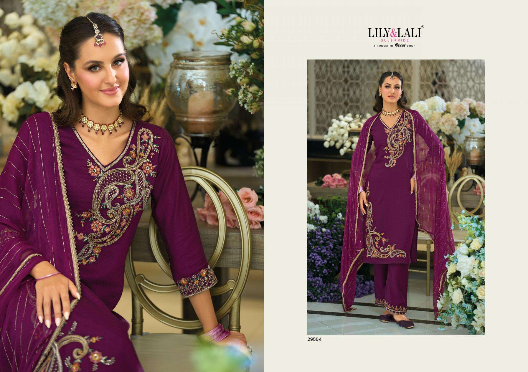 Lily & Lali Presents Dedaar Viscose Silk Premium Readymade 3pcs Dress Catalog Wholesaler And Exporter 