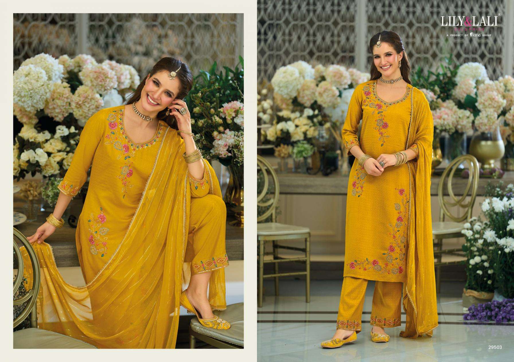 Lily & Lali Presents Dedaar Viscose Silk Premium Readymade 3pcs Dress Catalog Wholesaler And Exporter 