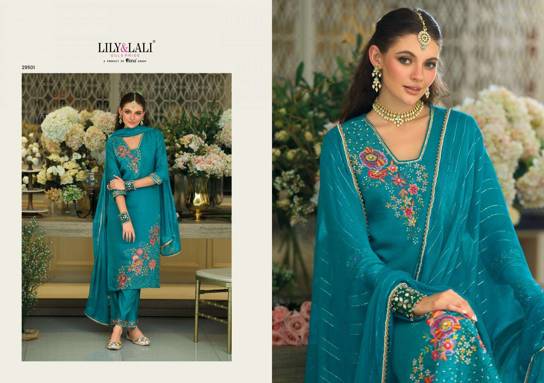Lily & Lali Presents Dedaar Viscose Silk Premium Readymade 3pcs Dress Catalog Wholesaler And Exporter 