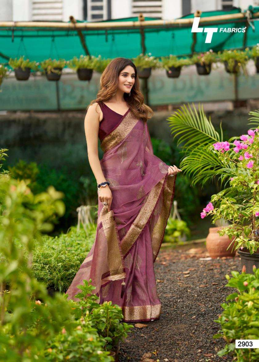 Lt Fashion Presents Signature Vol-29 Nylon Glossy Jacquard Attractive Saree Catalog Wholesaler And Exporter 