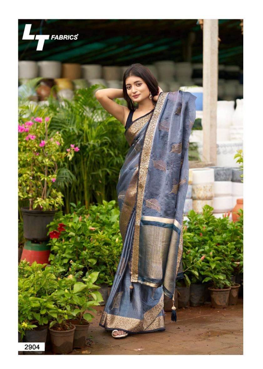 Lt Fashion Presents Signature Vol-29 Nylon Glossy Jacquard Attractive Saree Catalog Wholesaler And Exporter 