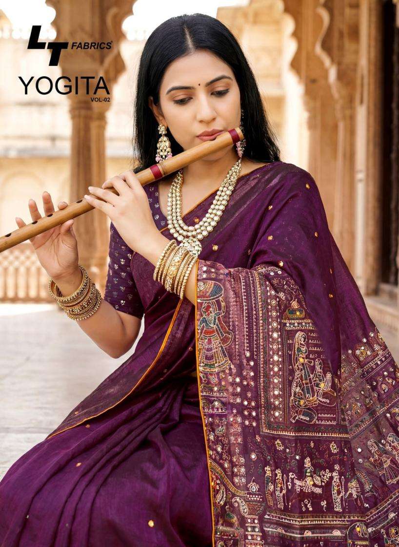 Lt Fashion Presents Yogita Vol-2 Fandy Satin Trendy Sarees Catalog Wholesaler And Exporter 
