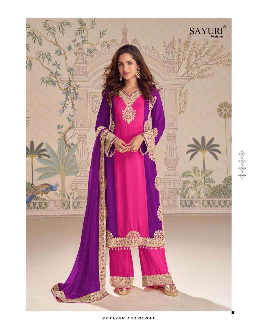 sayuri designer kumkum georgette readymade party wear 3pcs dress catalog wholesaler 
