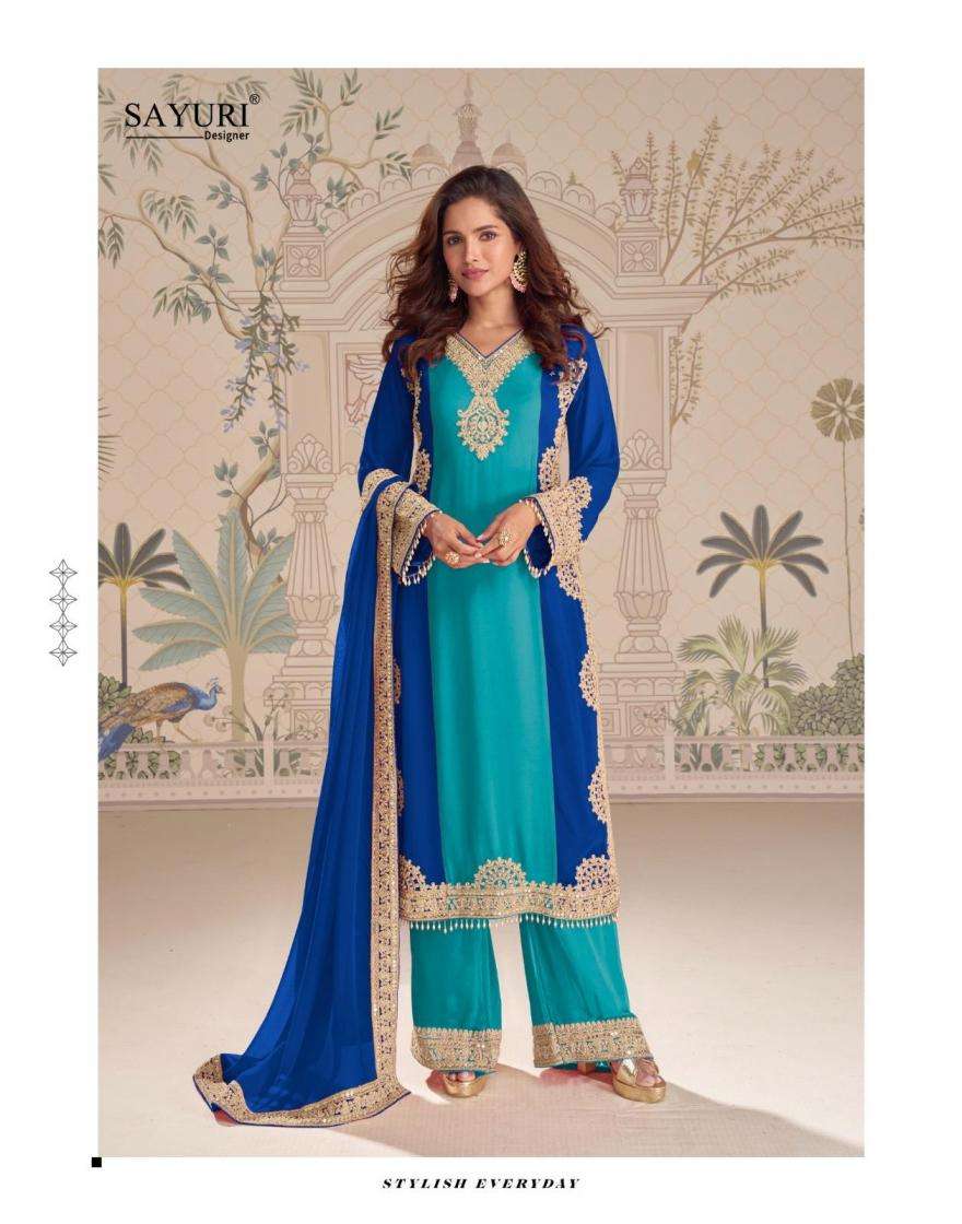sayuri designer kumkum georgette readymade party wear 3pcs dress catalog wholesaler 