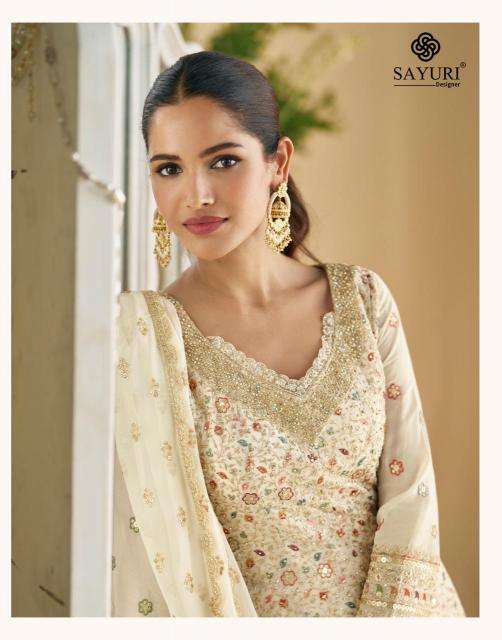 Sayuri Designer Presents Mohini Georgette Exclusive Design Fully Stitch Plazzo Suits Catalog Wholesaler And Exporter 