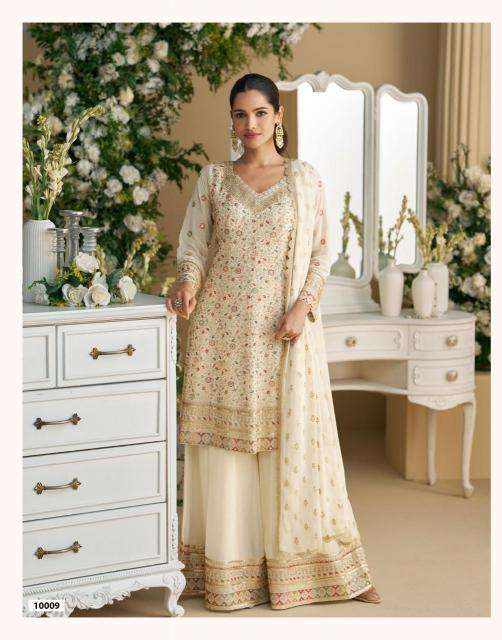 Sayuri Designer Presents Mohini Georgette Exclusive Design Fully Stitch Plazzo Suits Catalog Wholesaler And Exporter 
