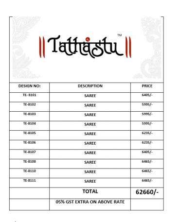 tathastu presents anaara 8101-8111 zari silk khatli work party wear sarees catalog wholesarler and exporters in surat 