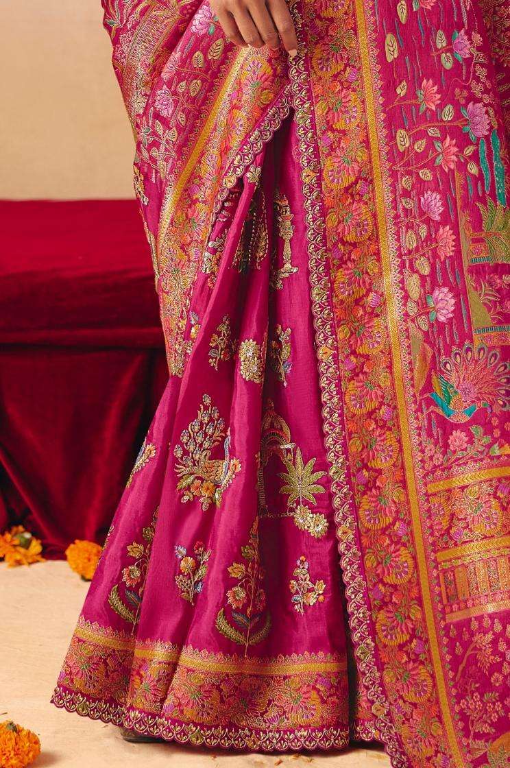 tathastu presents anaara 8201-8212 dola zari silk traditional bridan wear sarees catalog wholesaler and exporters