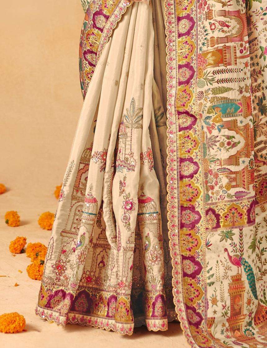 tathastu presents anaara 8201-8212 dola zari silk traditional bridan wear sarees catalog wholesaler and exporters
