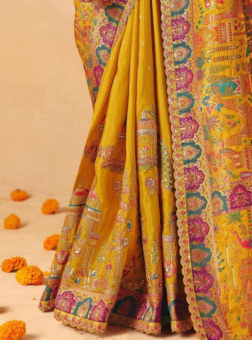 tathastu presents anaara 8201-8212 dola zari silk traditional bridan wear sarees catalog wholesaler and exporters