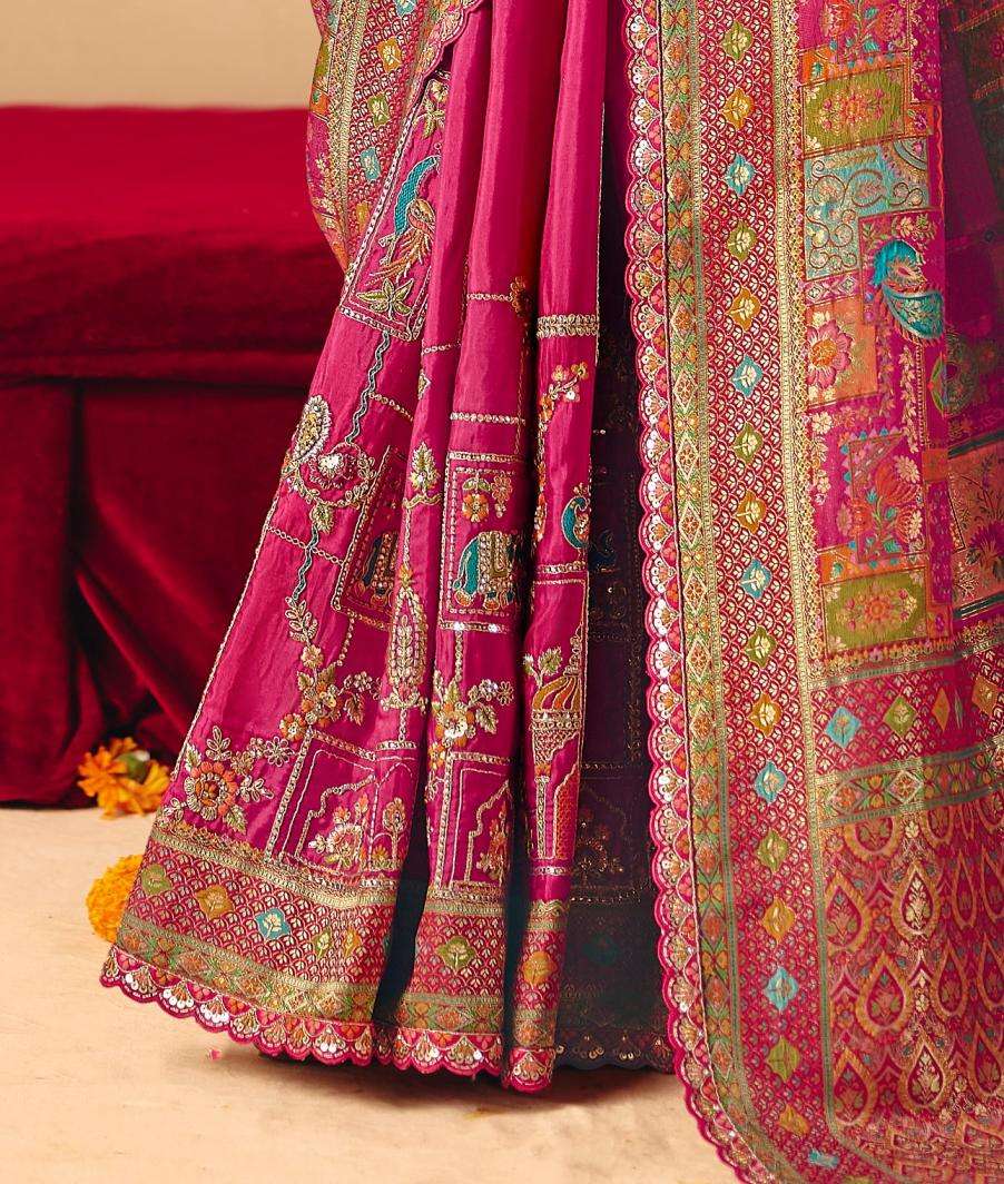 tathastu presents anaara 8201-8212 dola zari silk traditional bridan wear sarees catalog wholesaler and exporters