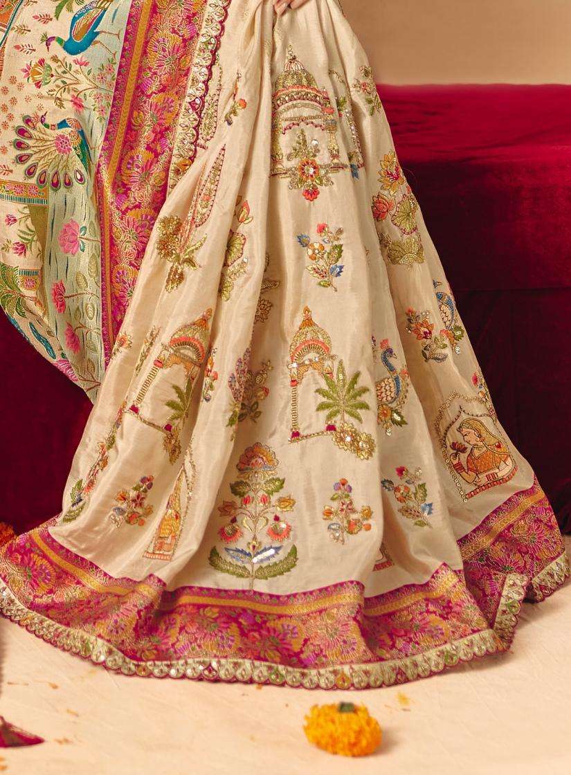 tathastu presents anaara 8201-8212 dola zari silk traditional bridan wear sarees catalog wholesaler and exporters