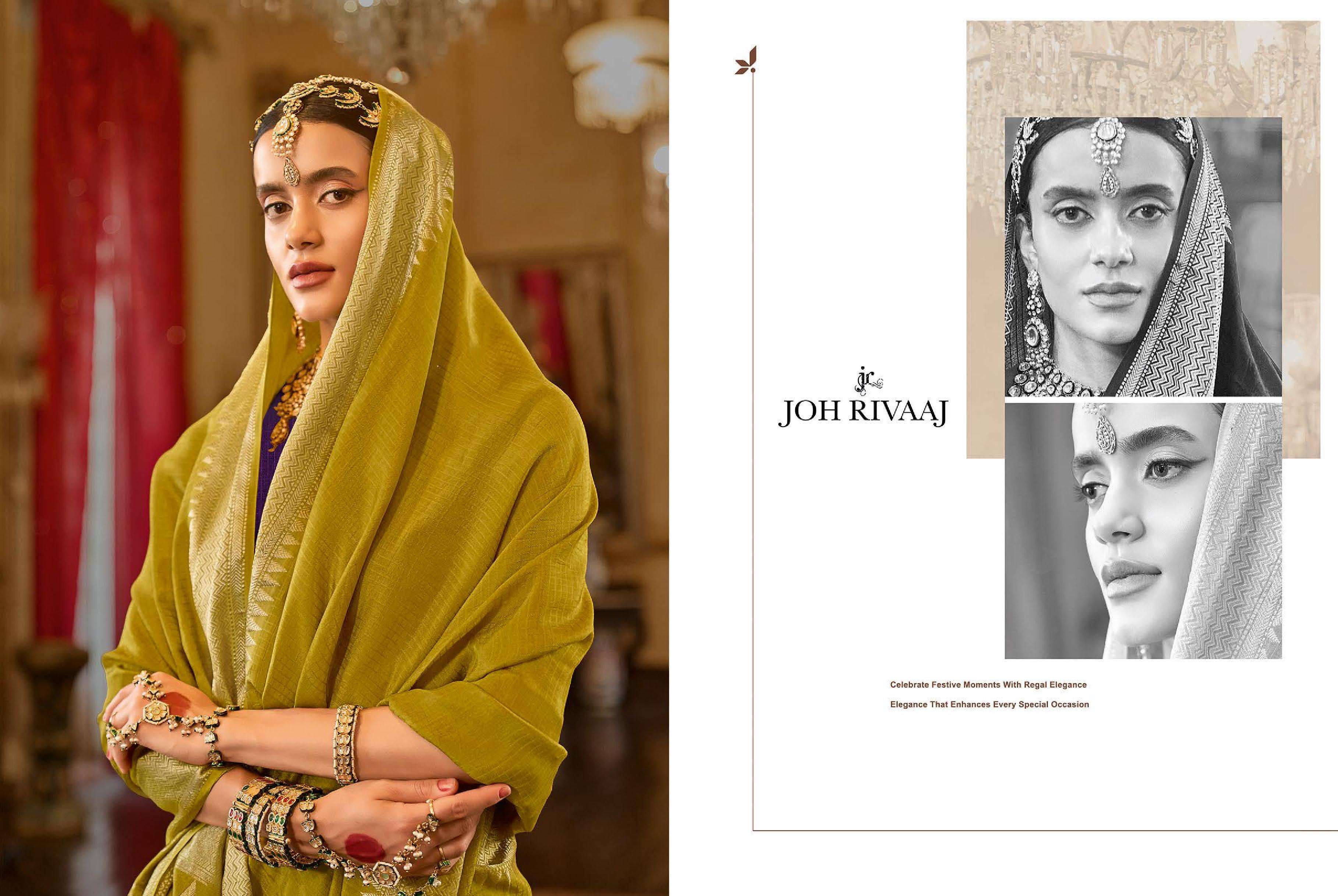 JOH RIVAAJ PRESENTS JASMIRA 3401 TO 3407 BOLLYWOOD STYLE PARTYWEAR SAREES CATALOG WHOLESALER AND EXPORTERS IN SURAT