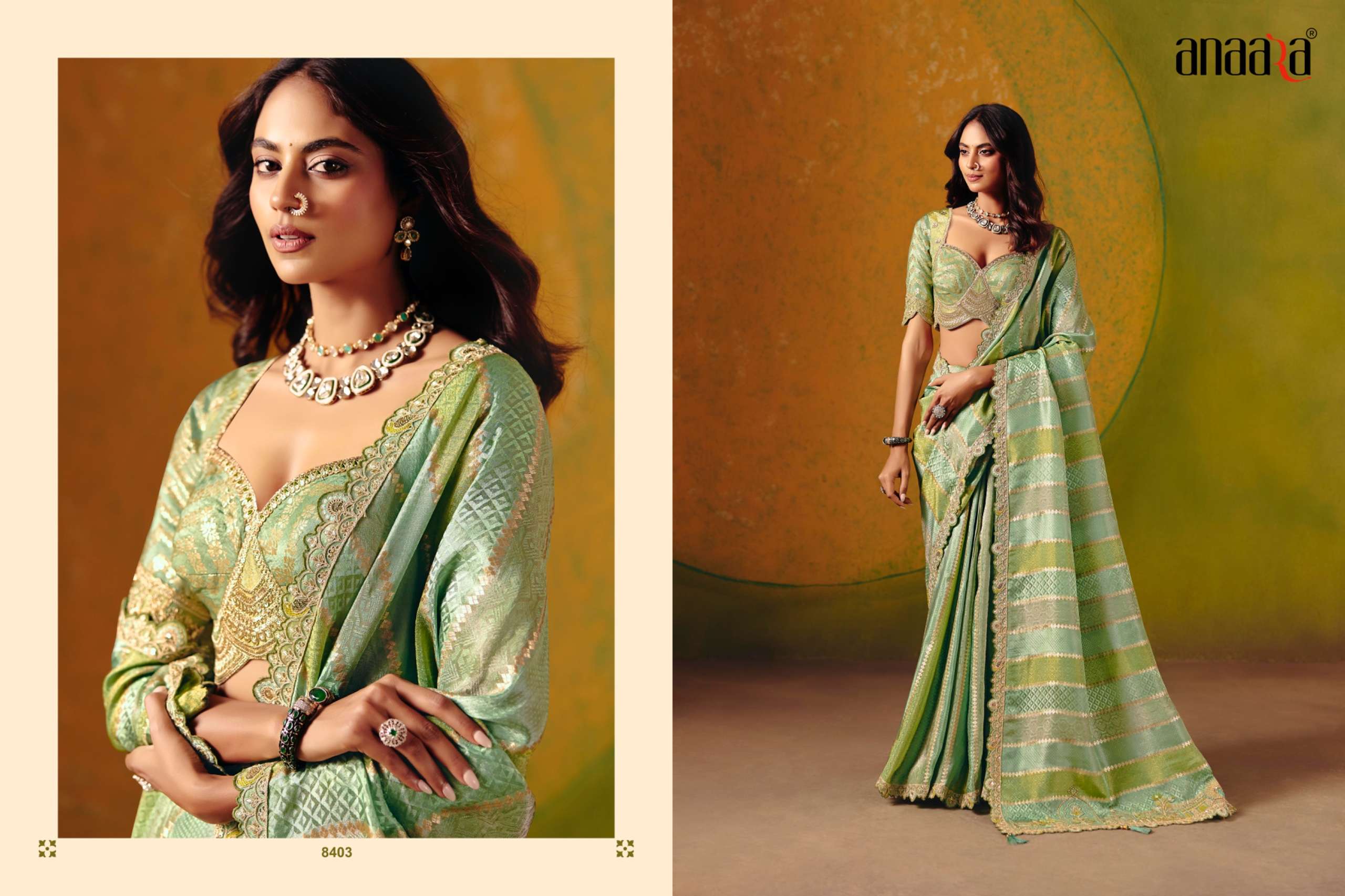 TATHASTU PRESENTS ANAARA 8400 SERIES BEAUTIFUL DESINGER PARTYWEAR SAREES CATALOG WHOLESALER AND EXPORTERS