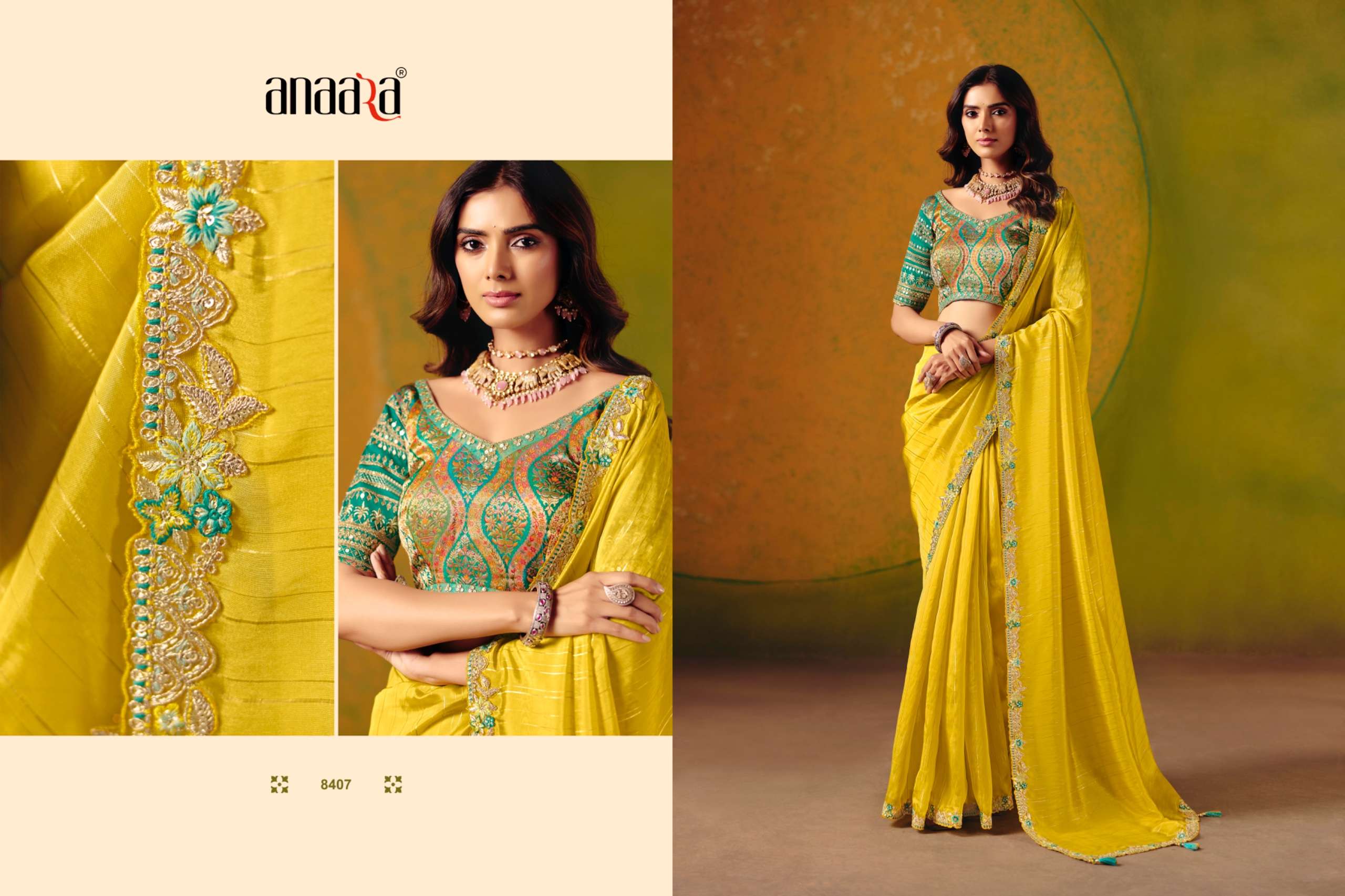 TATHASTU PRESENTS ANAARA 8400 SERIES BEAUTIFUL DESINGER PARTYWEAR SAREES CATALOG WHOLESALER AND EXPORTERS