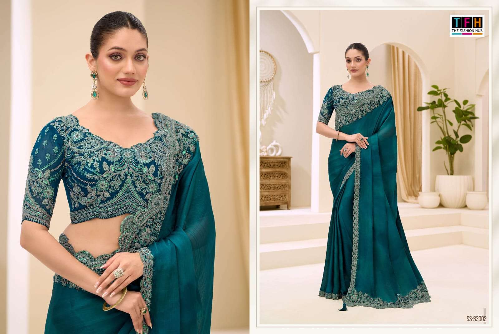 TFH PRESENTS SILVER SCREEN 23RD EDITION 33001 TO 330018 SEIRES DESINGER PARTYWEAR SAREES CATALOG WHOLESALER AND EXPORTERS IN SURAT