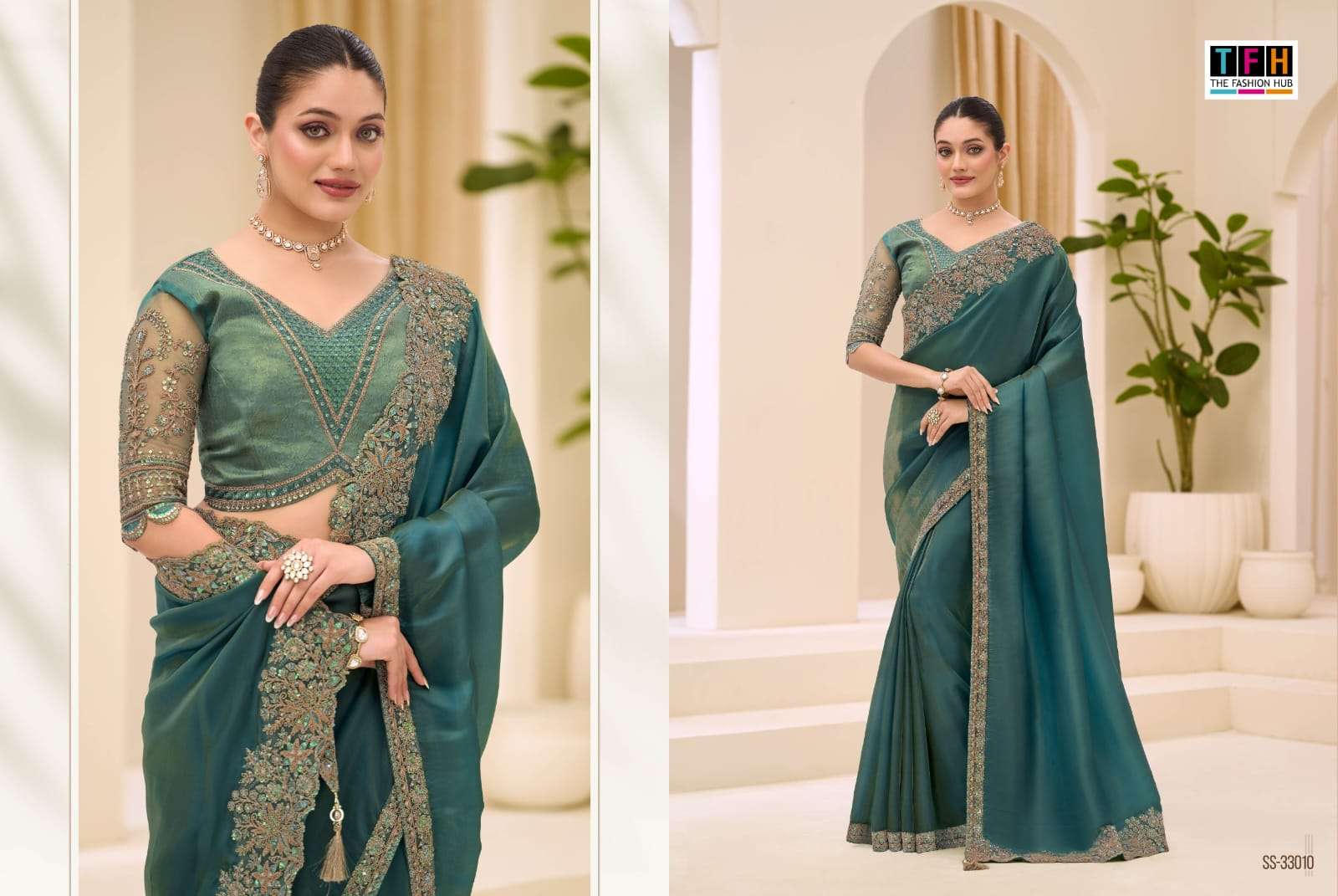 TFH PRESENTS SILVER SCREEN 23RD EDITION 33001 TO 330018 SEIRES DESINGER PARTYWEAR SAREES CATALOG WHOLESALER AND EXPORTERS IN SURAT
