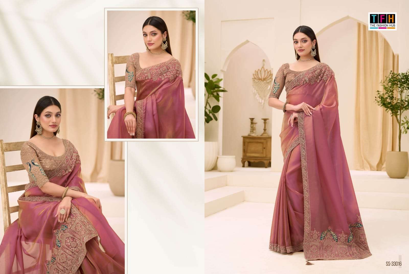 TFH PRESENTS SILVER SCREEN 23RD EDITION 33001 TO 330018 SEIRES DESINGER PARTYWEAR SAREES CATALOG WHOLESALER AND EXPORTERS IN SURAT