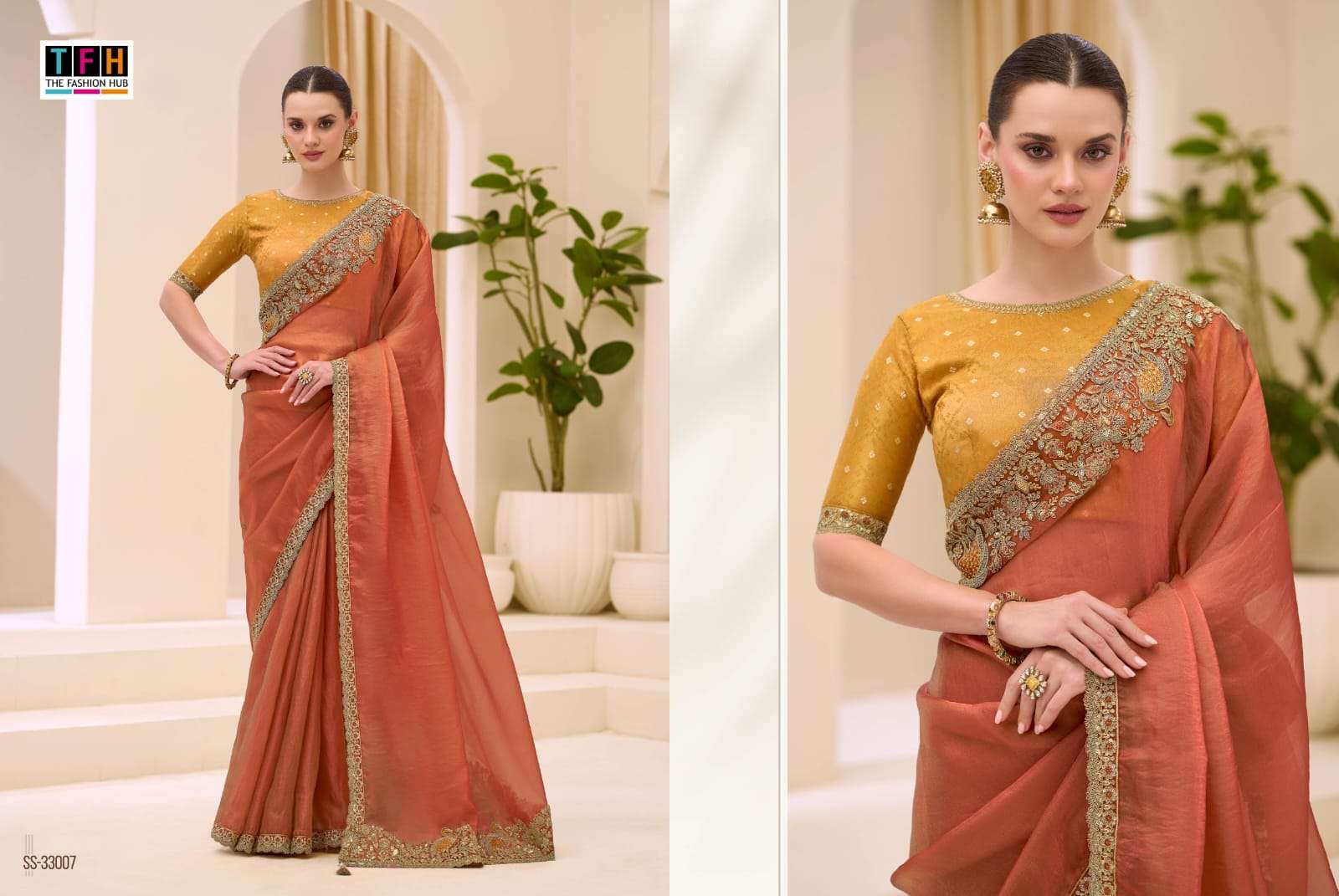 TFH PRESENTS SILVER SCREEN 23RD EDITION 33001 TO 330018 SEIRES DESINGER PARTYWEAR SAREES CATALOG WHOLESALER AND EXPORTERS IN SURAT