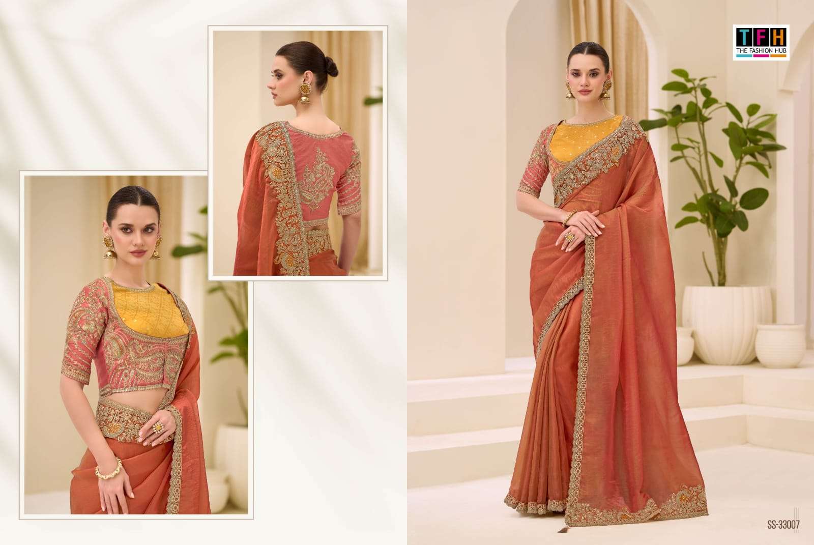 TFH PRESENTS SILVER SCREEN 23RD EDITION 33001 TO 330018 SEIRES DESINGER PARTYWEAR SAREES CATALOG WHOLESALER AND EXPORTERS IN SURAT