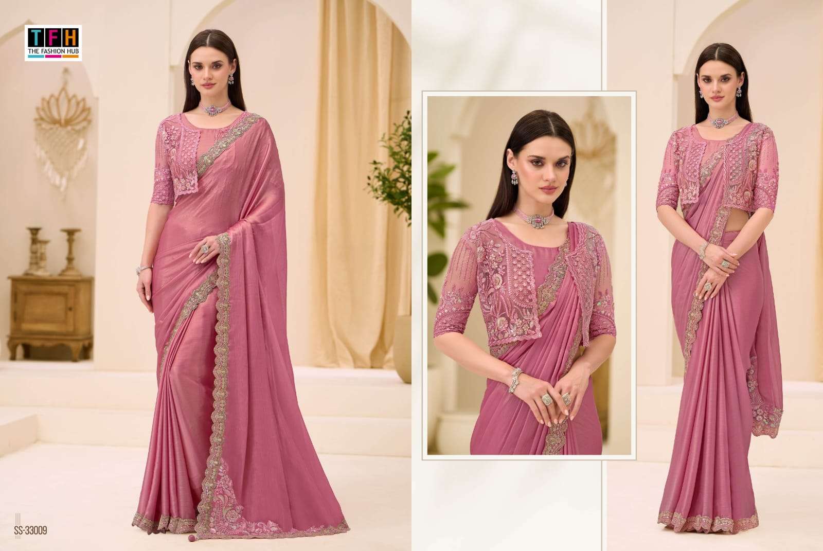TFH PRESENTS SILVER SCREEN 23RD EDITION 33001 TO 330018 SEIRES DESINGER PARTYWEAR SAREES CATALOG WHOLESALER AND EXPORTERS IN SURAT
