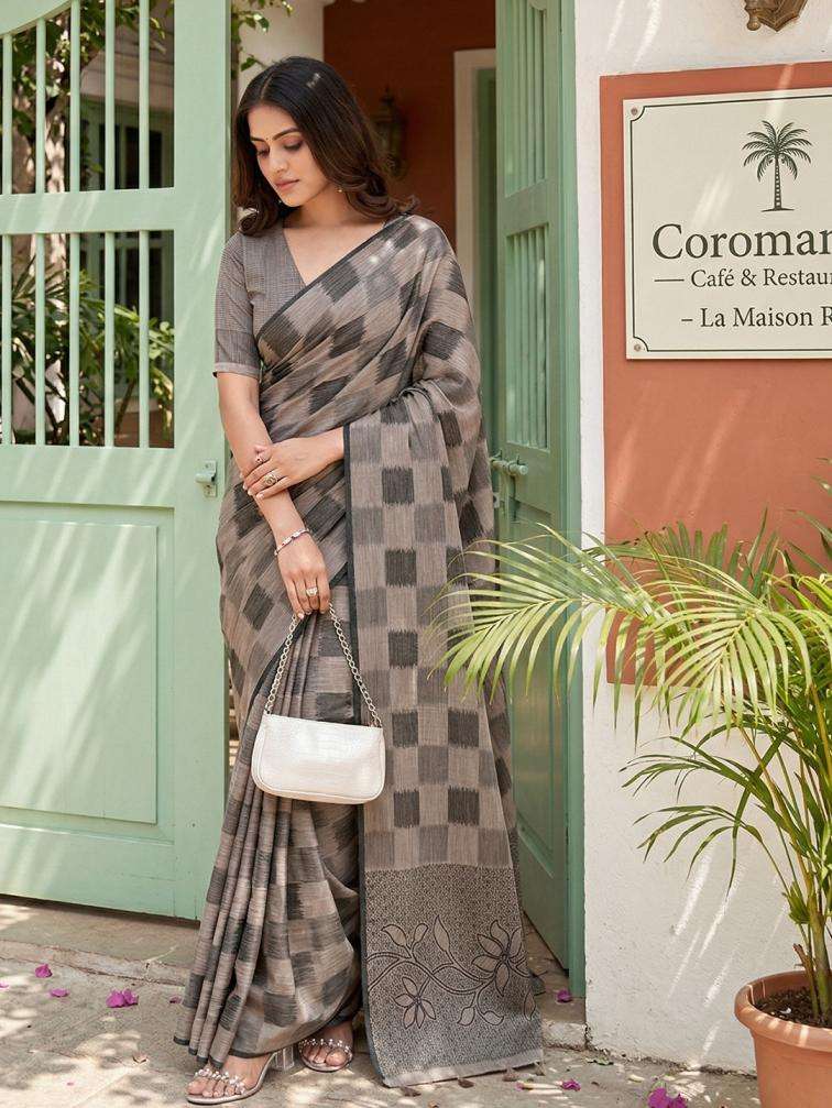 Astita Presents Vanya Fancy Linen Cotton Sarees Catalog Wholesaler And Exporter 